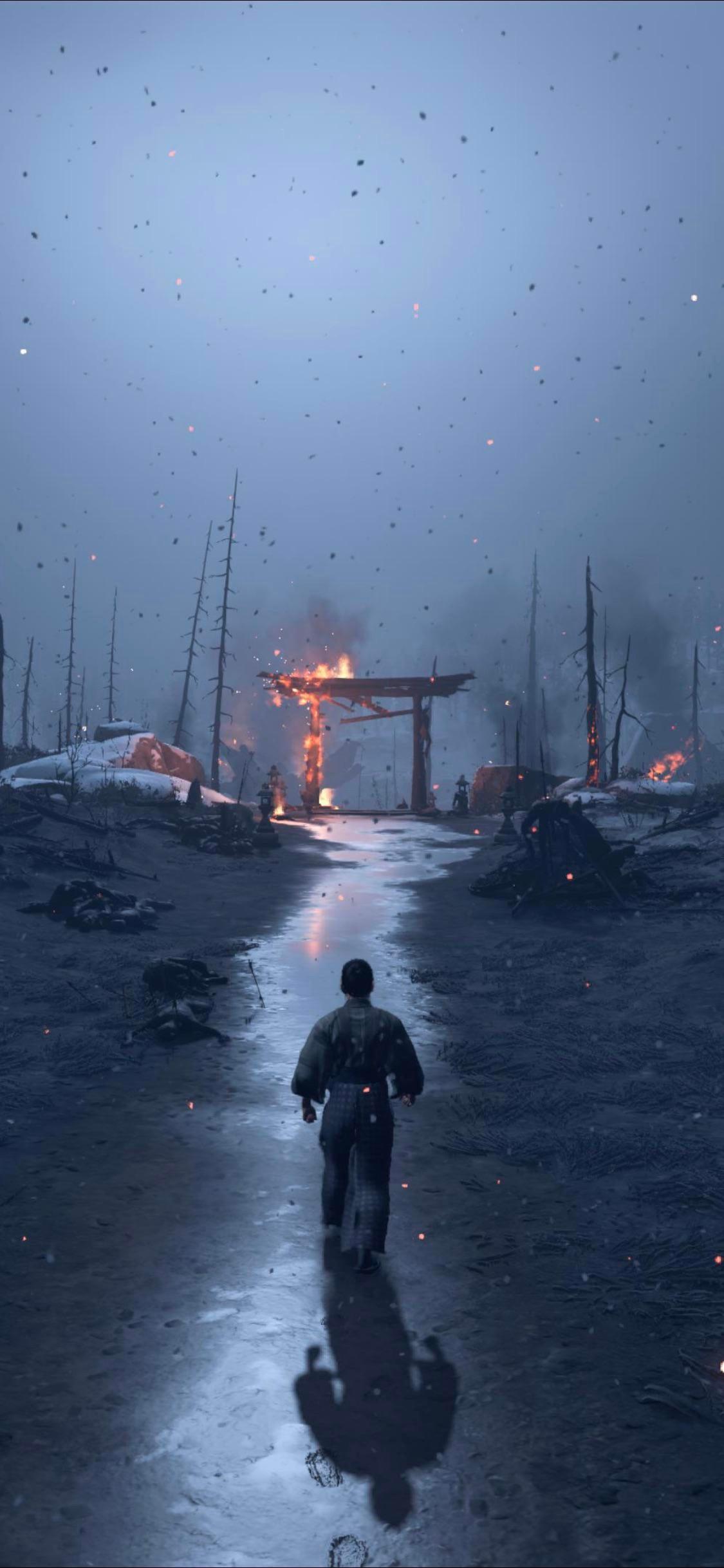Download Embrace the way of the Samurai in Ghost of Tsushima with your  iPhone Wallpaper  Wallpaperscom