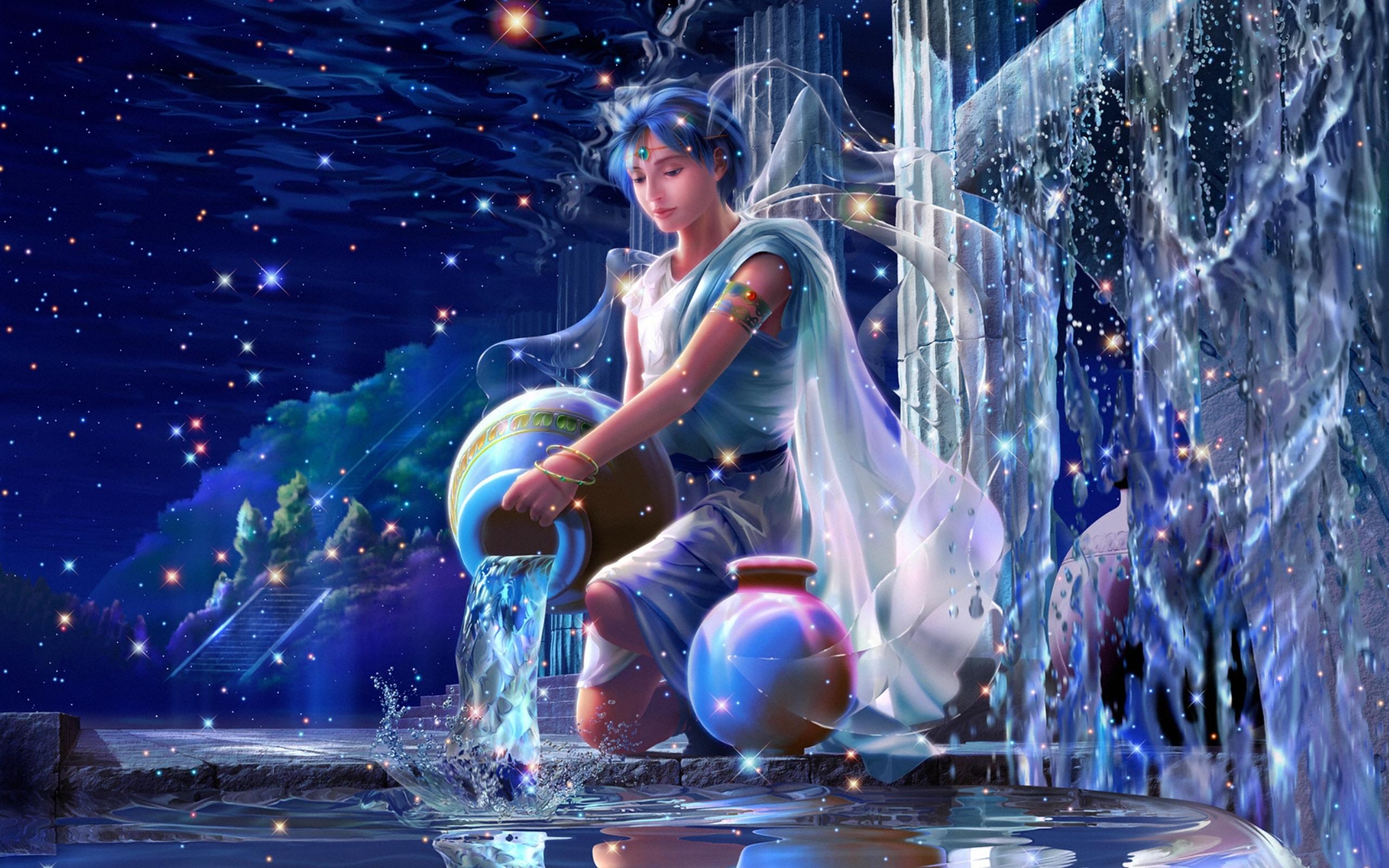 2560x1600 Priestess in the temple of Aquarius wallpaper and image, picture, photo