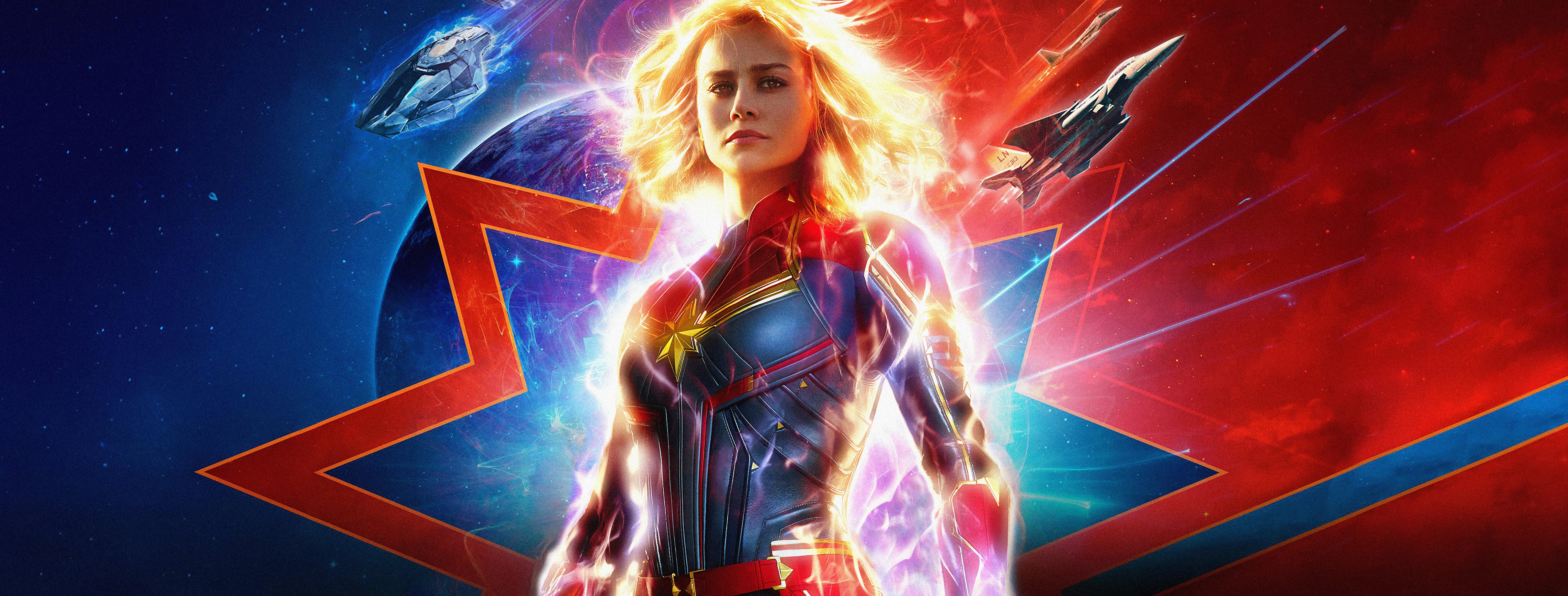 7200x2738 Captain Marvel, Brie Larson wallpaper