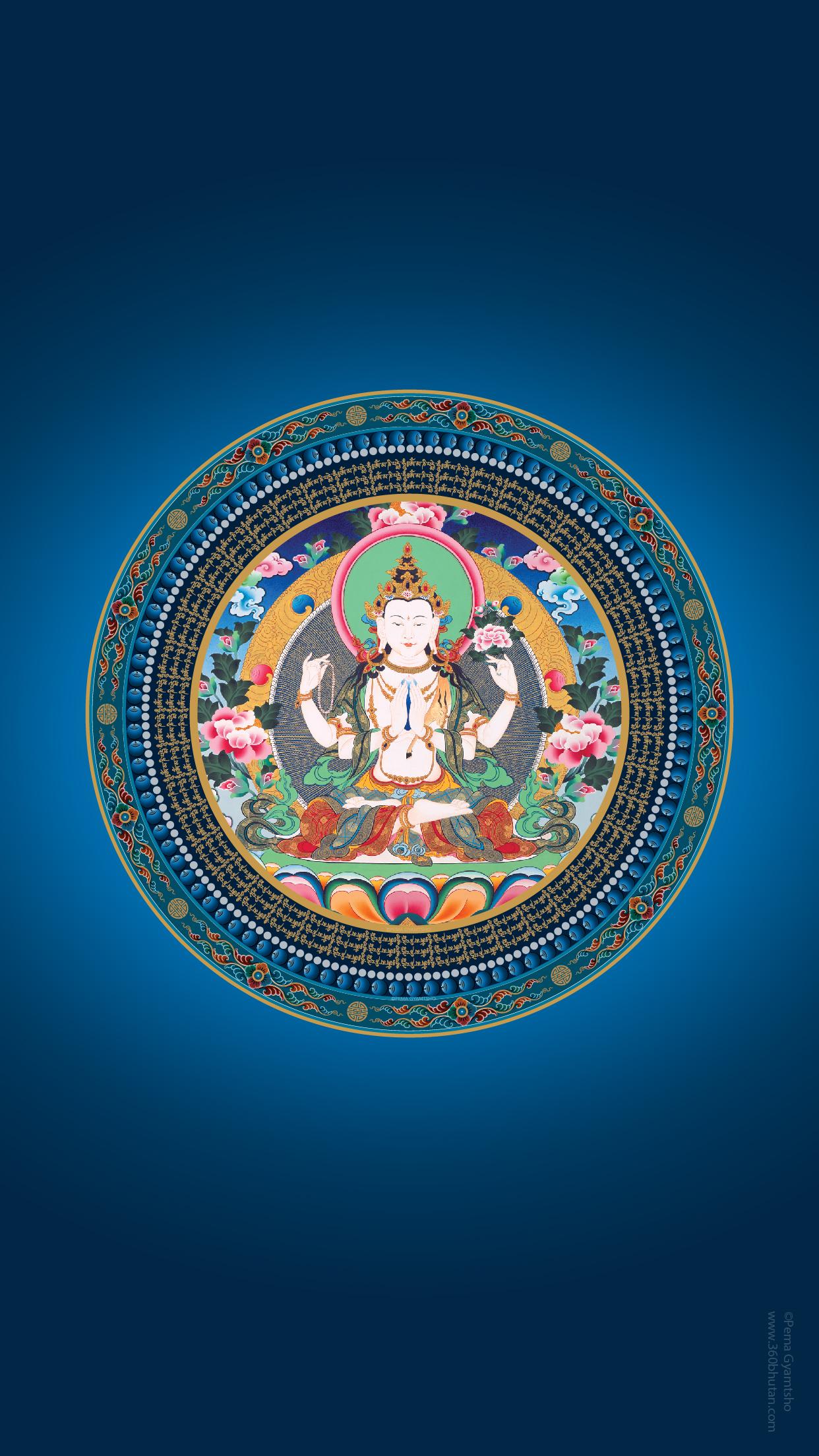 1242x2208 Chenrezig Wallpaper for smartphones and tablets