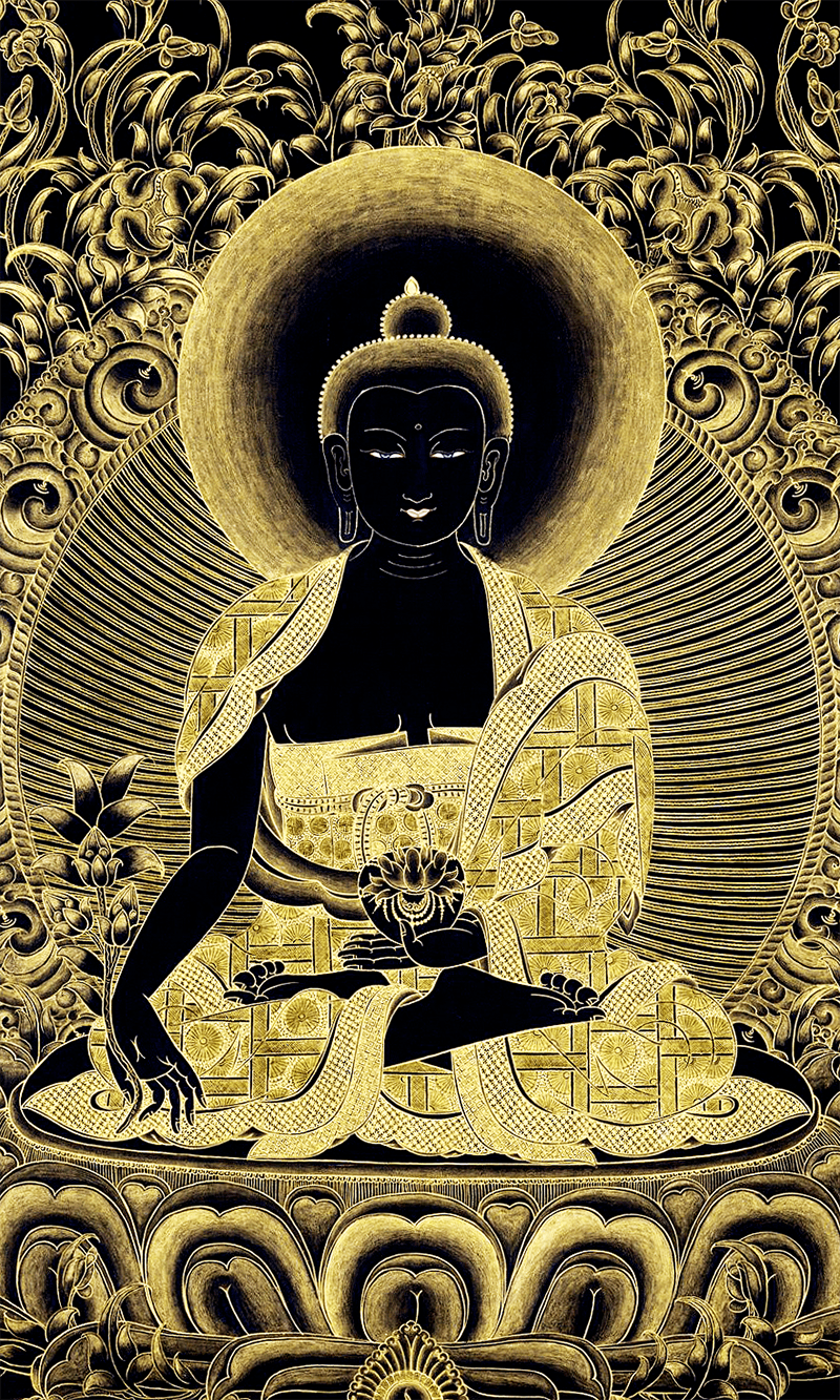 800x1333 Gold Medicine Buddha. Mandala buddhist, Buddhist traditions, Buddhist art