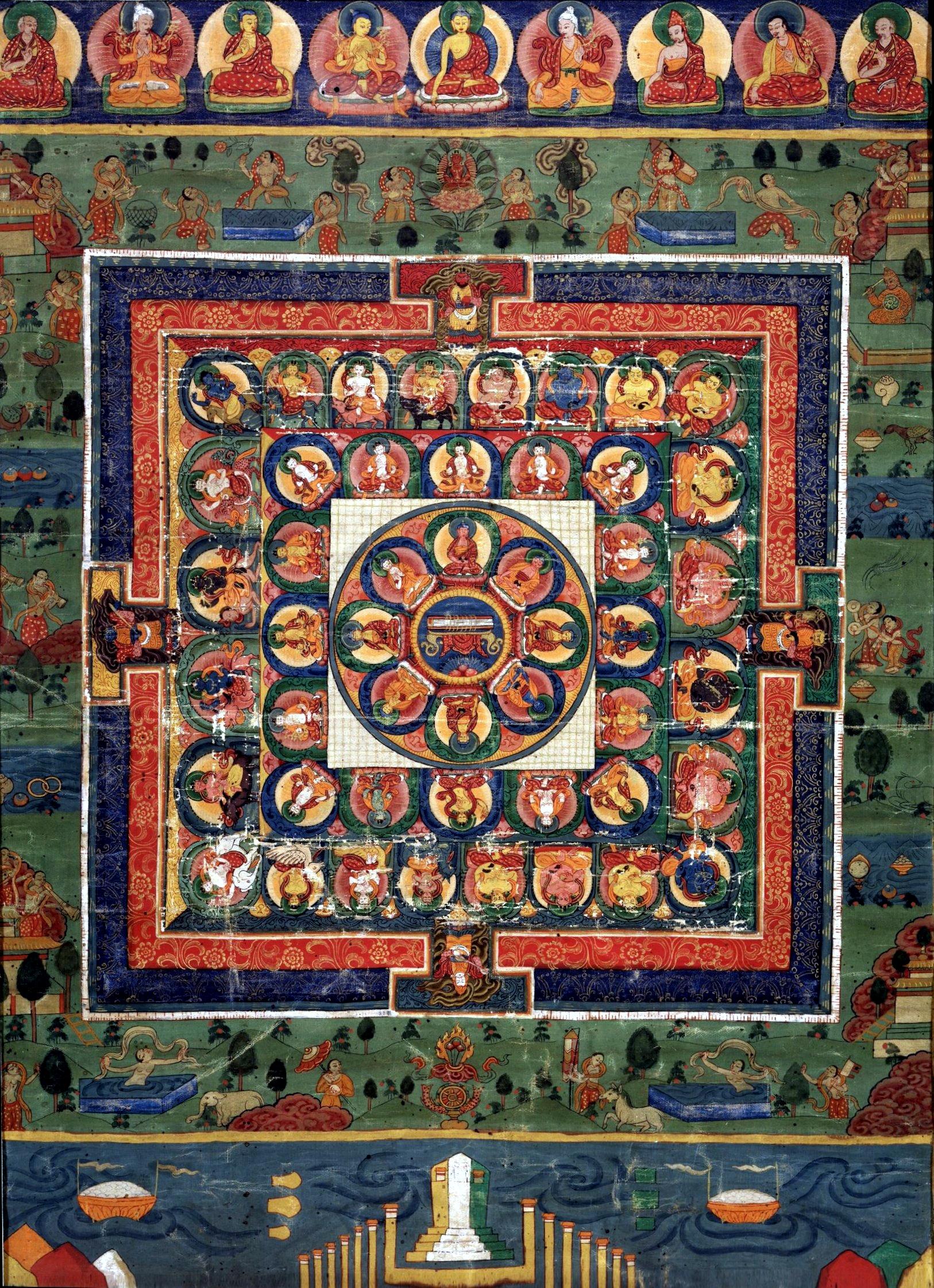 1626x2244 File Medicine Buddha Painted Mandala With Goddess Download*2244 Mandala