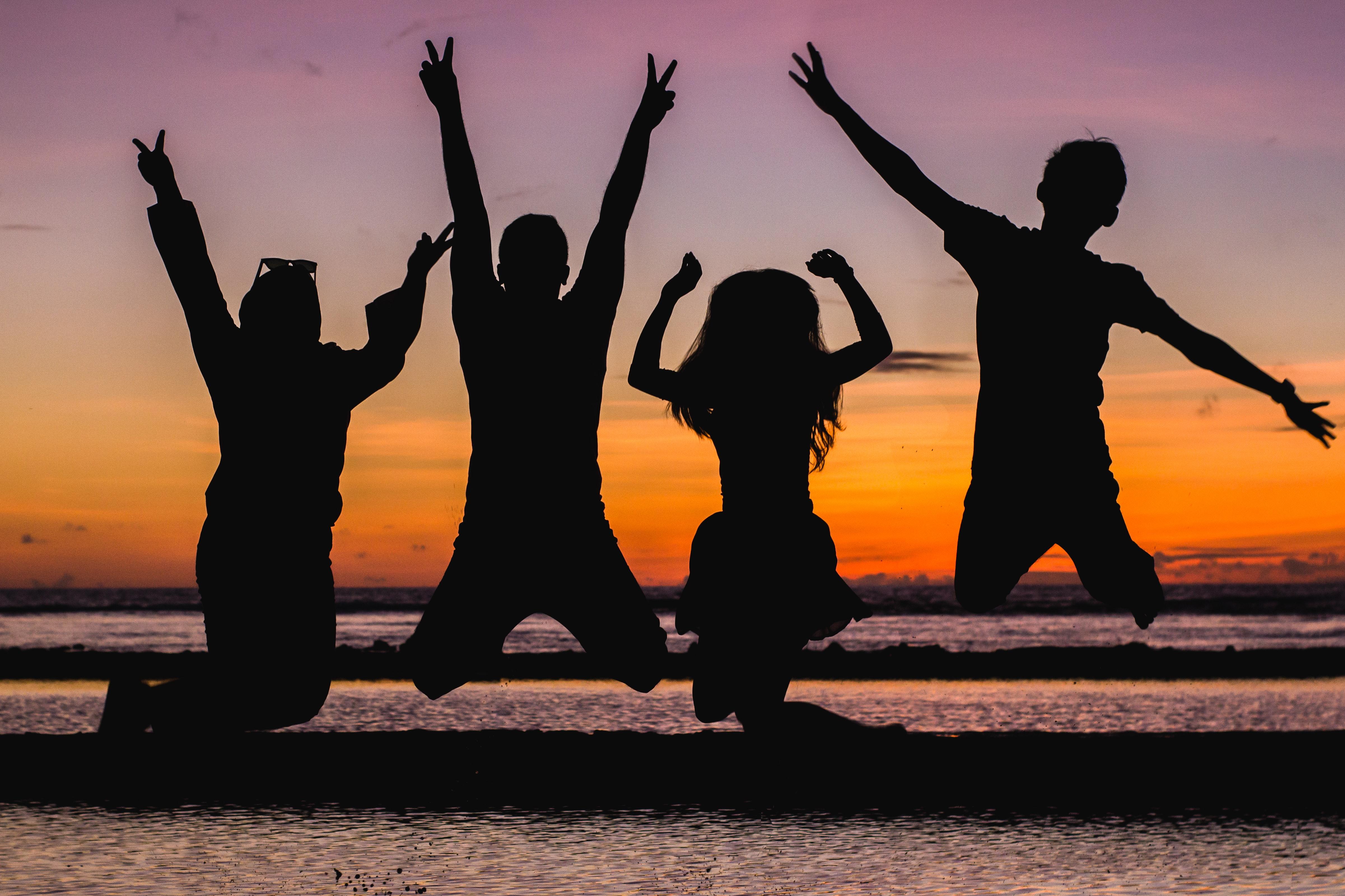4803x3202 4K, Friends, Happy mood, Sunset, Beach