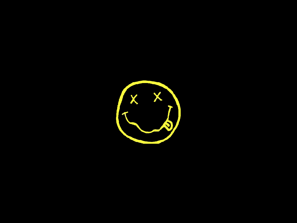 1024x768 Nirvana Smile Logo Wallpaper