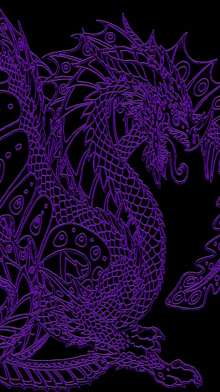 720x1280 Purple Dragon Wallpaper