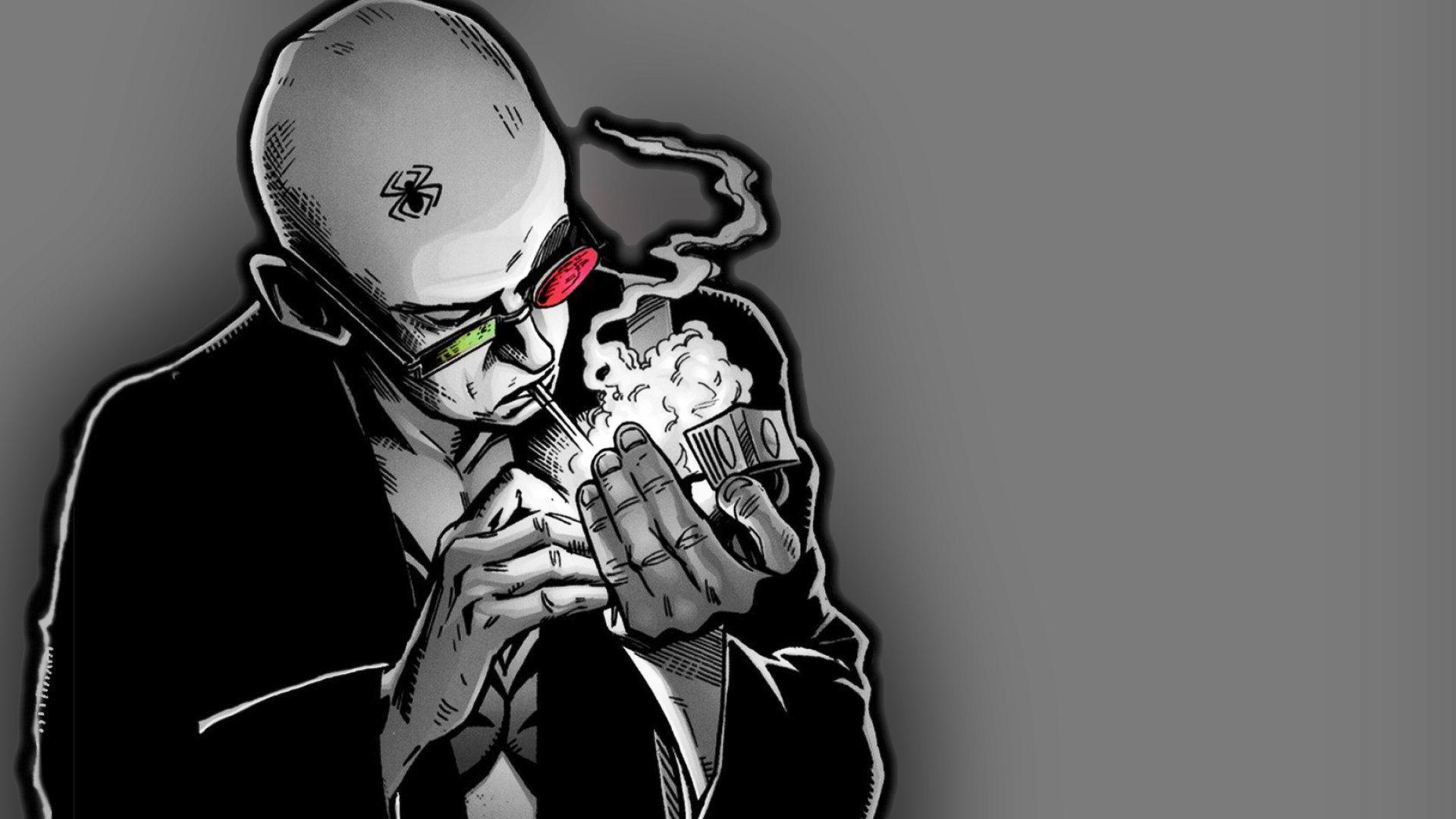 1920x1080 Gangster Cartoon Weed Wallpaper