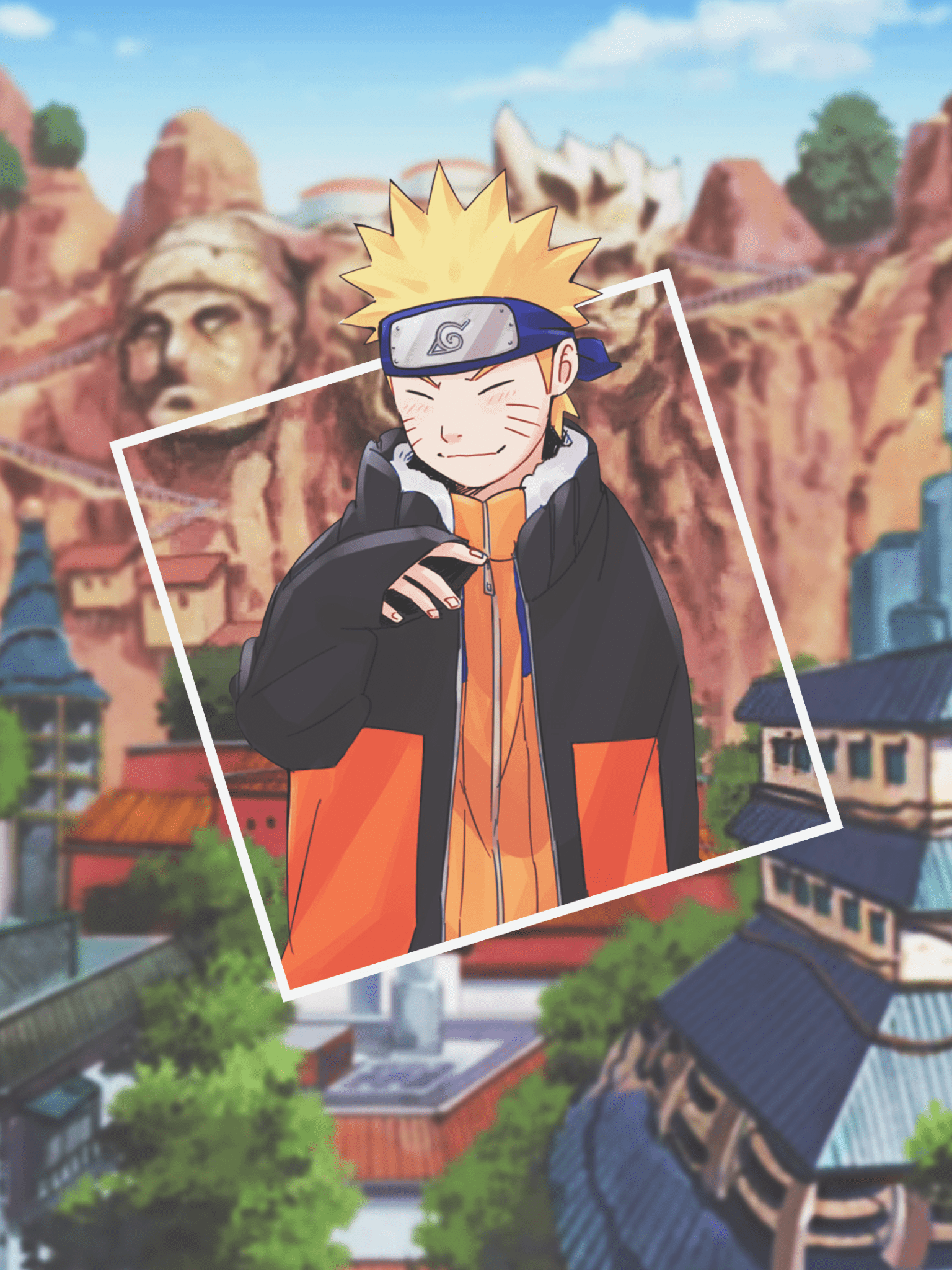 1536x2048 Naruto Village Wallpaper