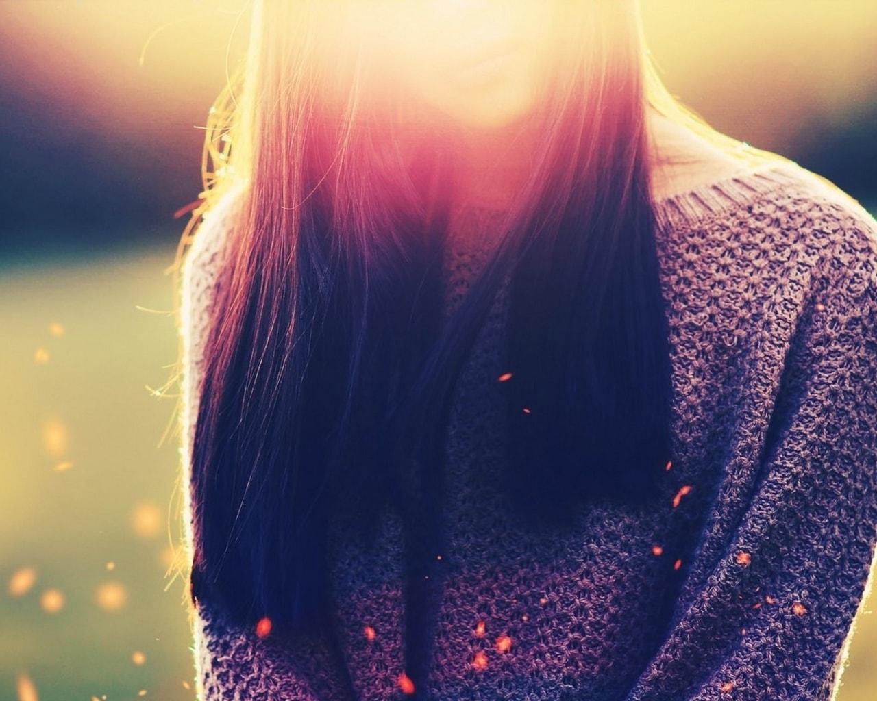 1280x1024 Girls Hidden Face HD Wallpaper