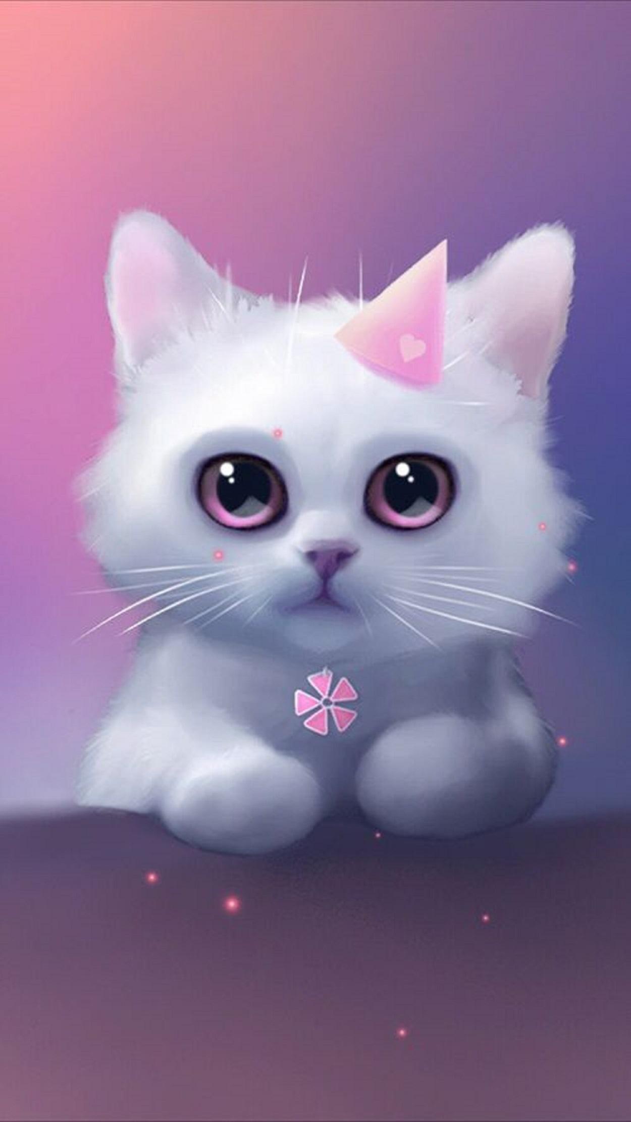 Cute Pink Cat Wallpapers - Top Free Cute Pink Cat Backgrounds - WallpaperAccess
