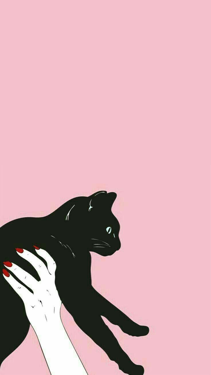 736x1308 Pink Cat Wallpaper, HD Pink Cat Background