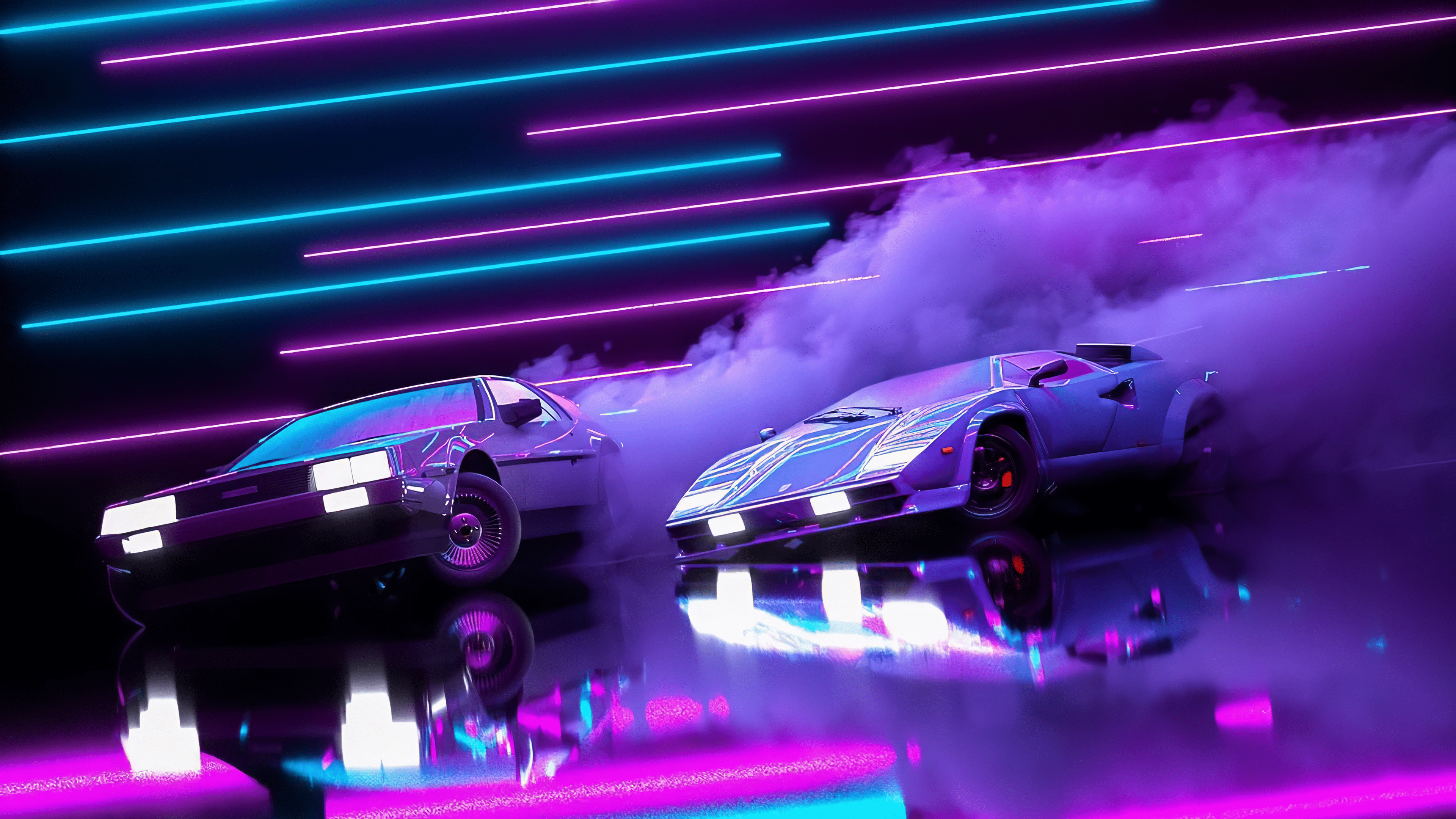 3840x2160 Vaporwave Car Stickers