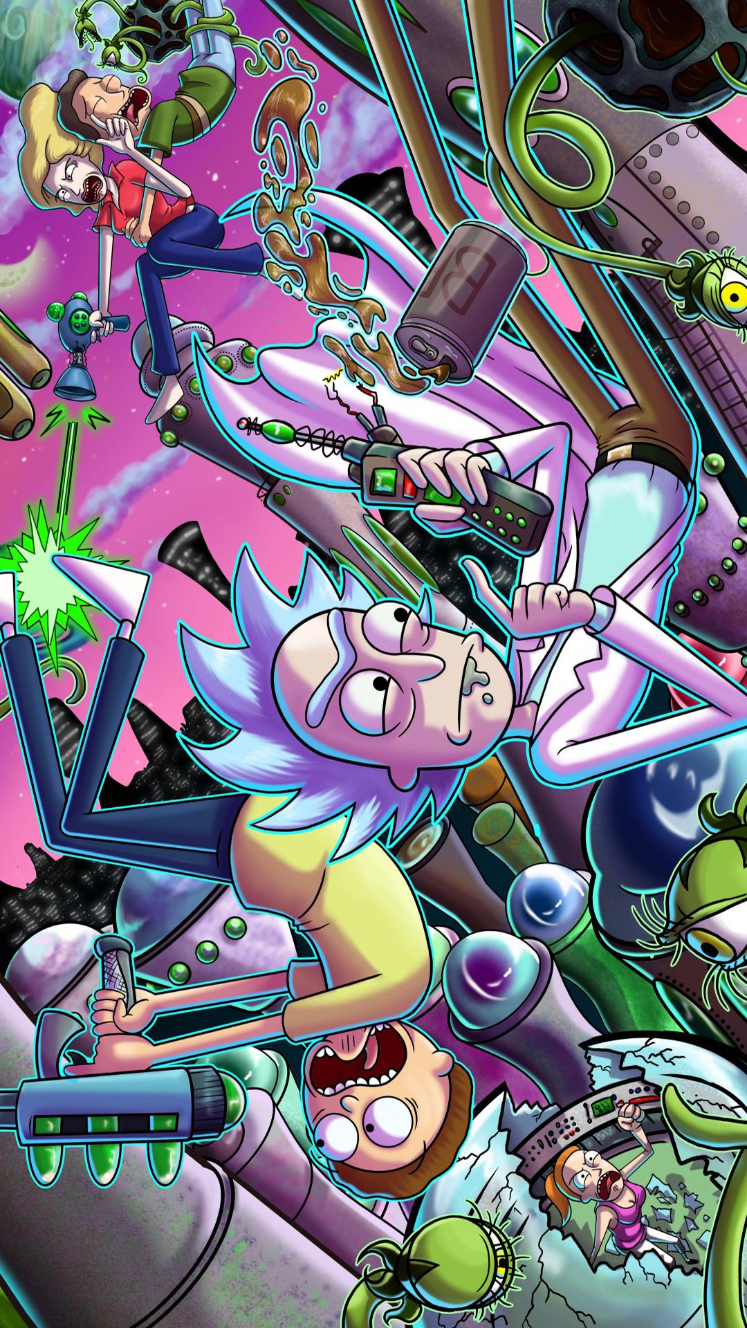 1080x1920 Rick And Morty Time Travel Wallpaper Y Morty Wallpaper HD Android
