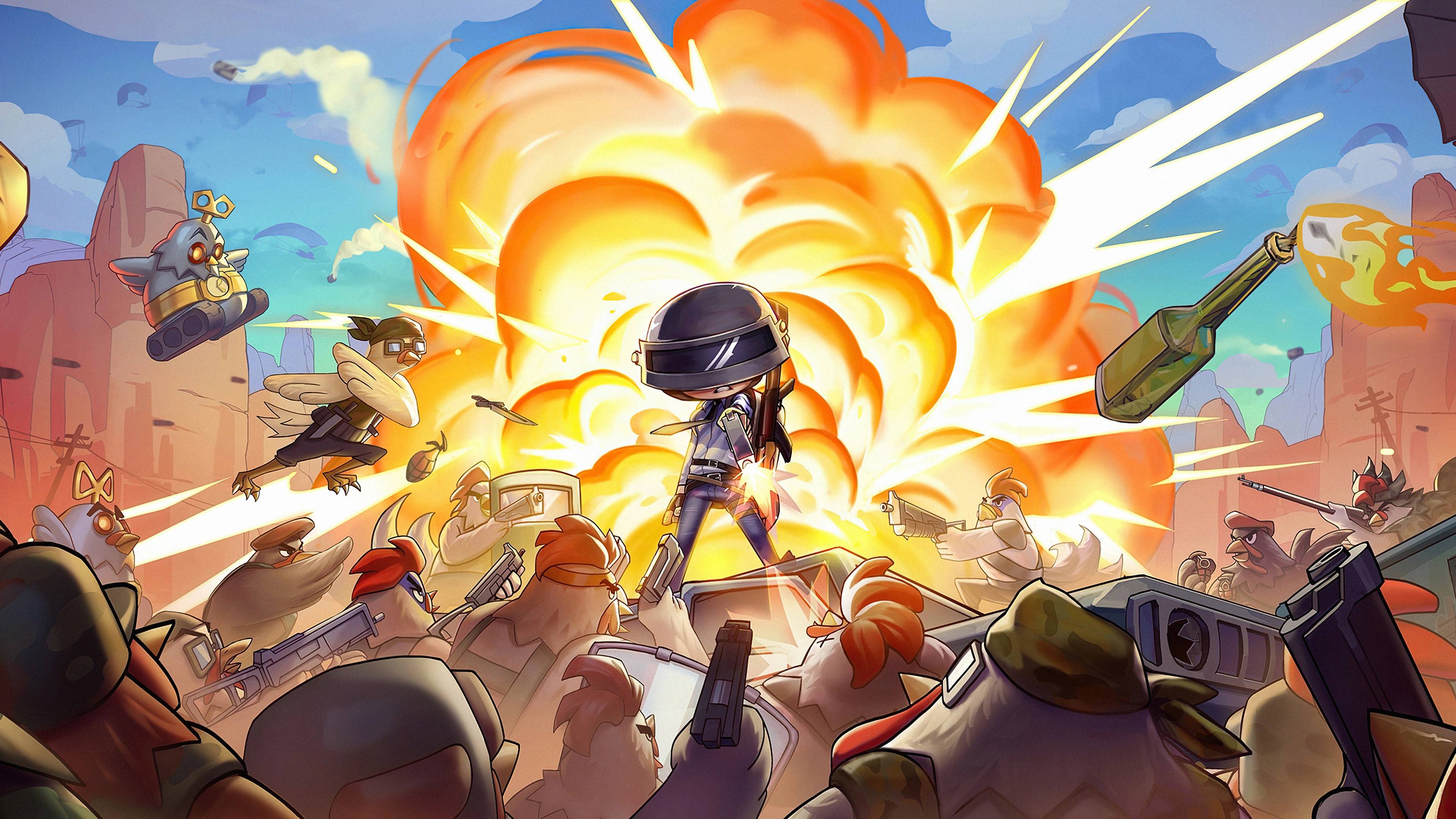 3840x2160 Pubg 4k Cartoon Art Wallpaper, HD Games 4K Wallpaper