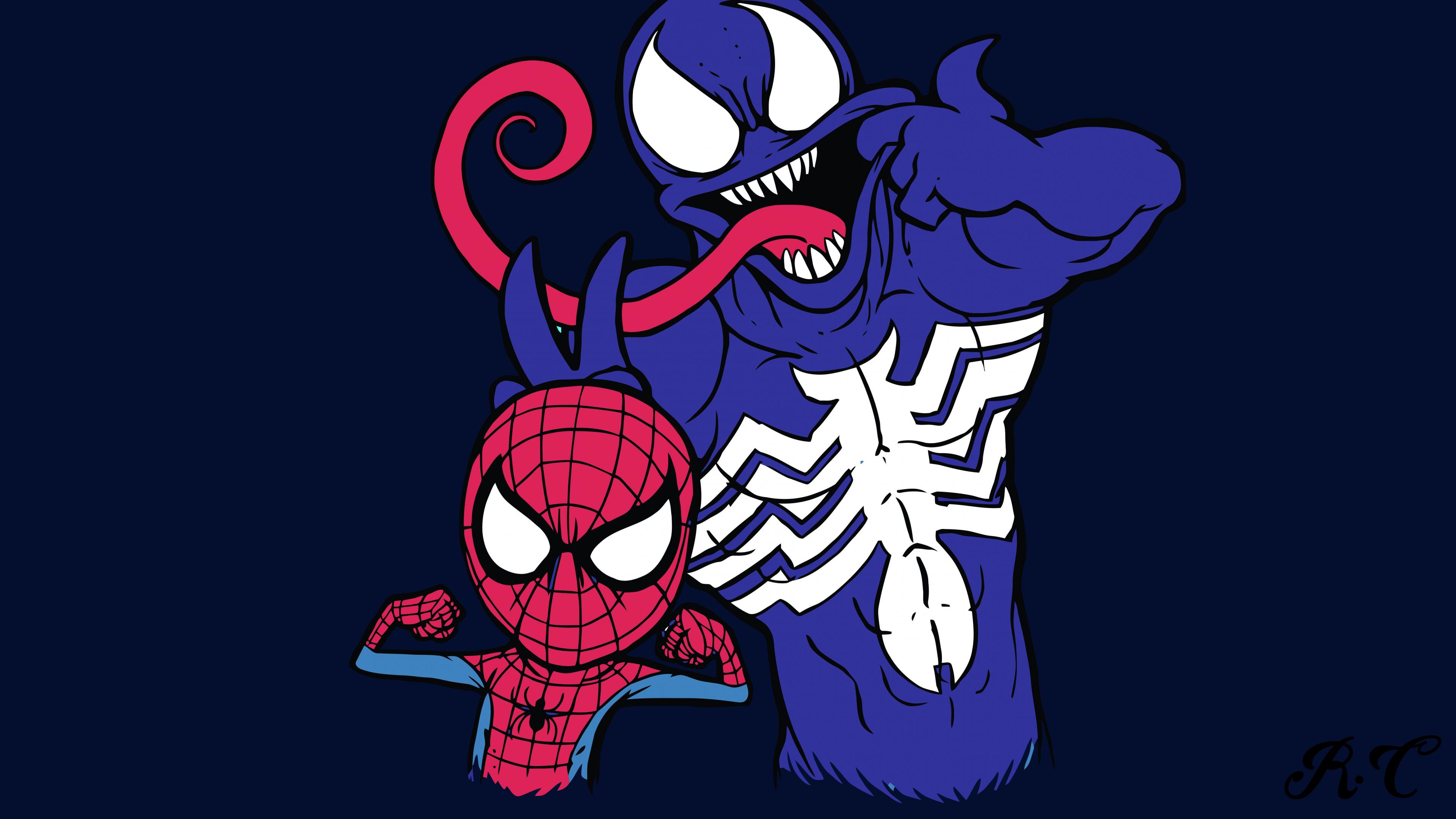 3840x2160 Desktop Wallpaper Minimal Spider Man Cartoon, HD Image, Picture, Background, Ukibkb