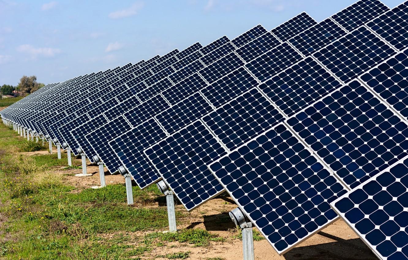 1332x850 Wallpaper Grass, Energy, Solar Panels Image For Desktop, Section Hi Tech