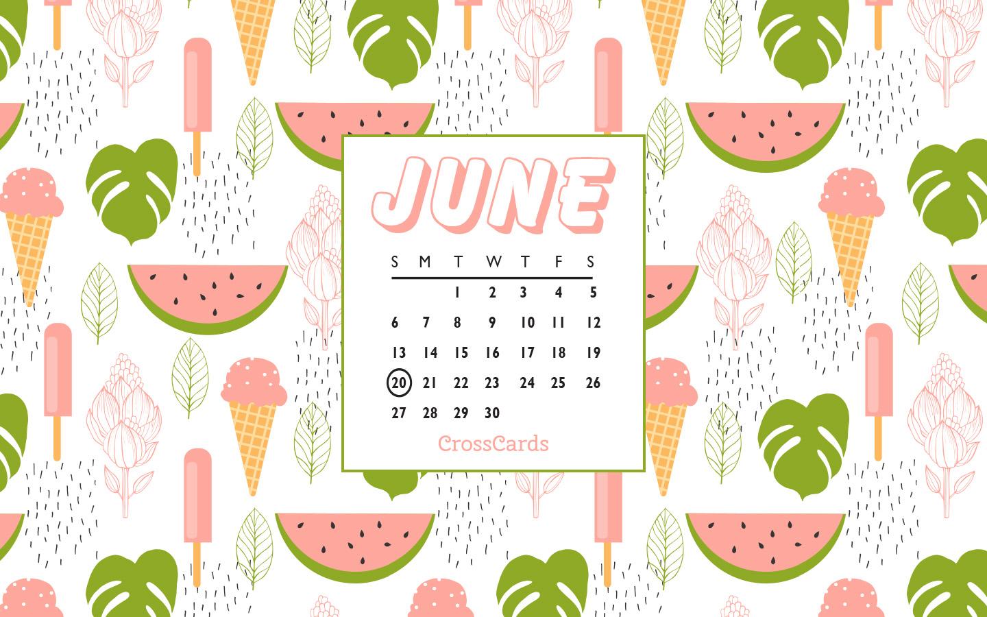 June 2021  Hello June Desktop Calendar Free June Wallpaper
