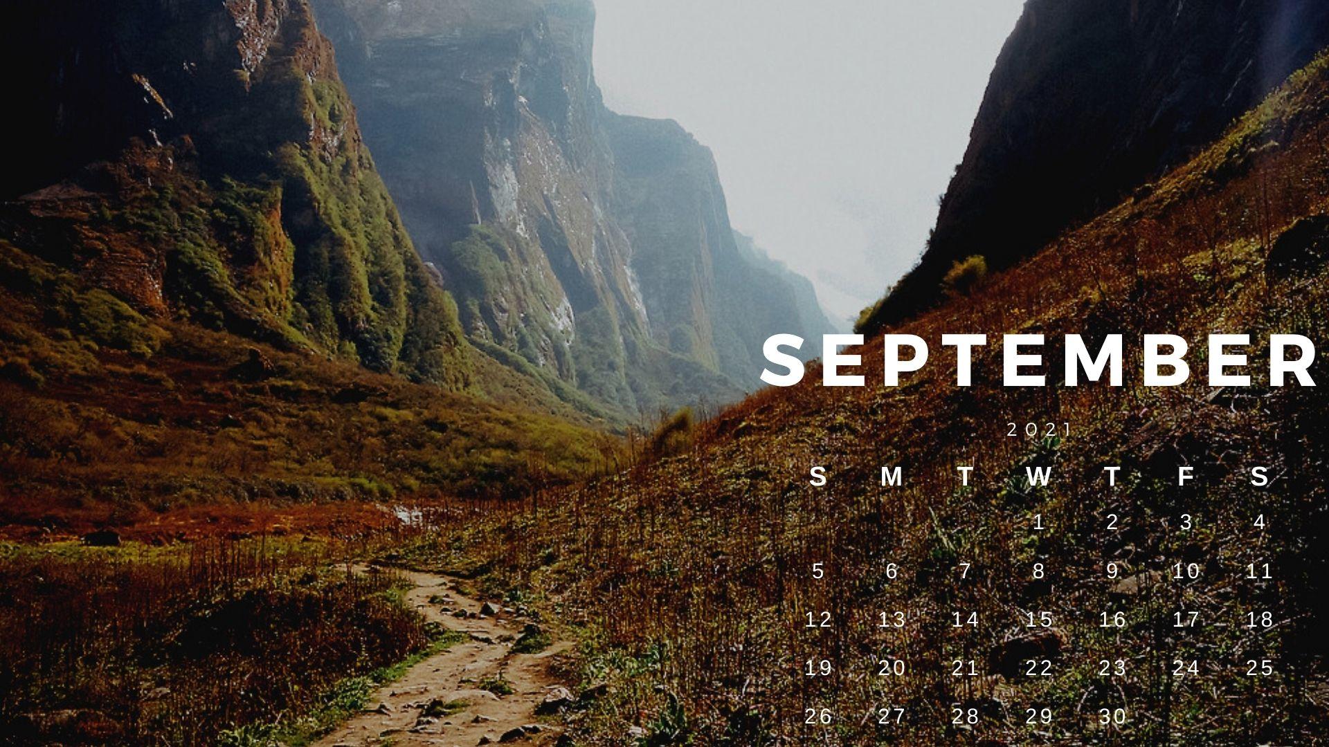 1920x1080 September 2021 Calendar HD Wallpaper Free Download