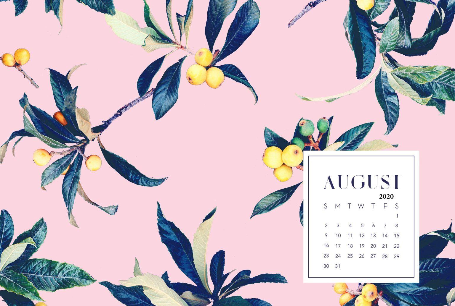 1536x1035 Floral August 2020 Calendar Wallpaper. Calendar wallpaper, Desktop wallpaper calendar, Desktop wallpaper
