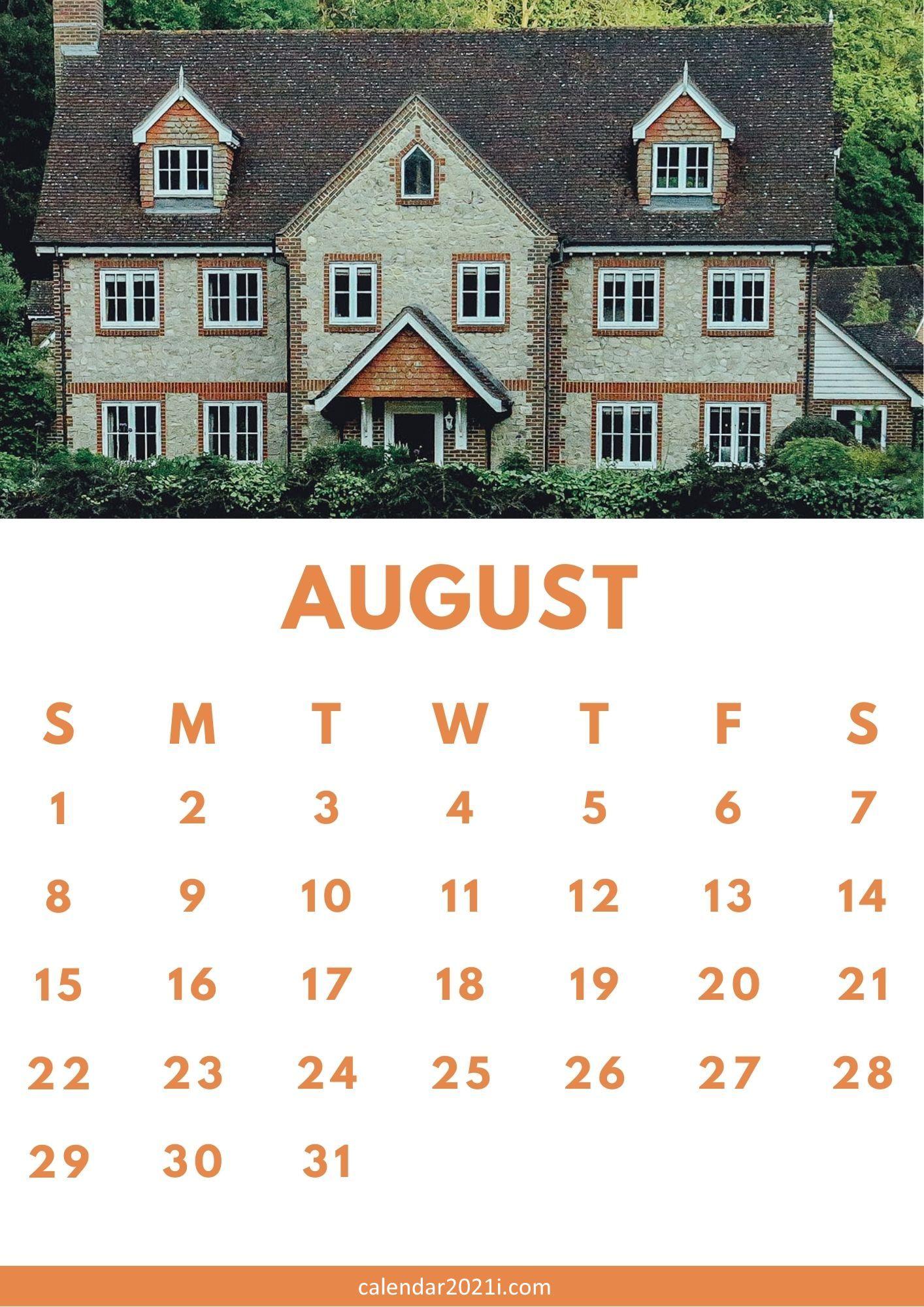1414x2000 iPhone August 2021 Calendar Wallpaper Free Download