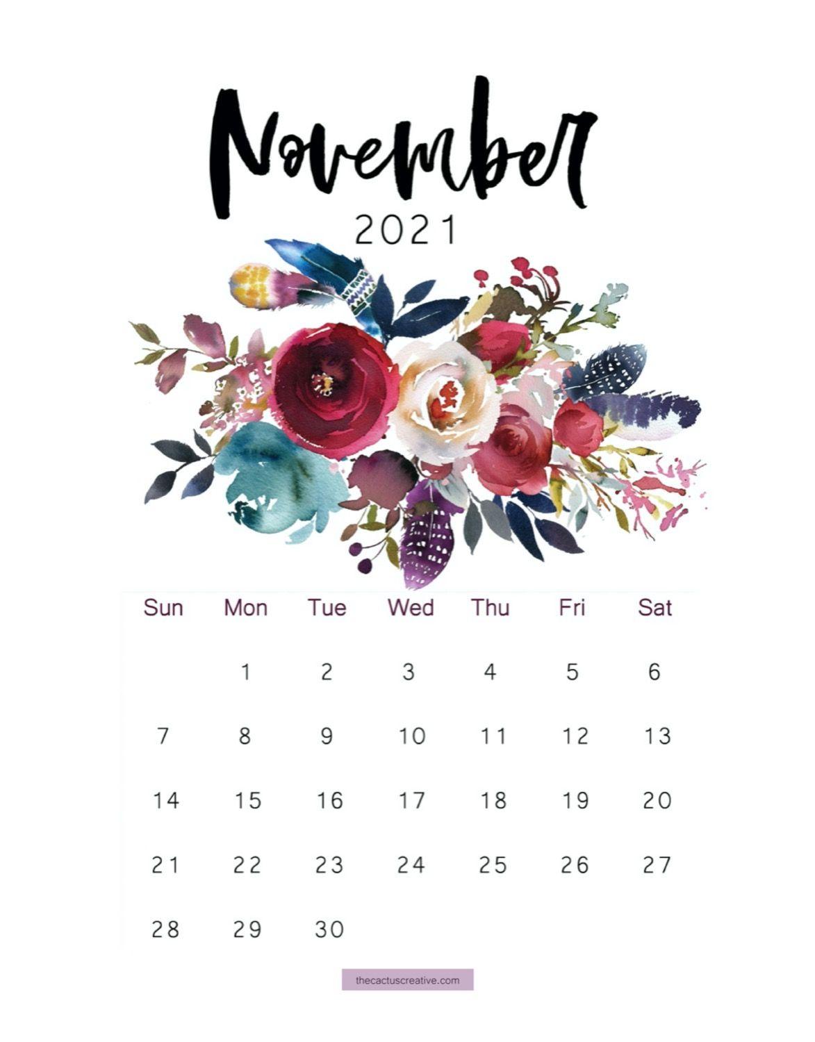 November kalendar 2021 November 2021