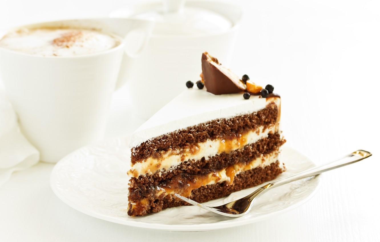 1332x850 Photo Wallpaper Coffee, Cake, Cream, Chocolate, Caramel