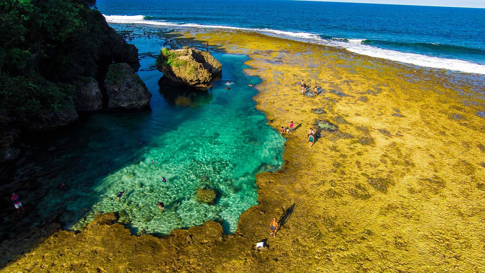 1600x900 Magpupungko Rock Pools Aerial Shot Siargao Island Philippines • Viento Del Mar Siargao