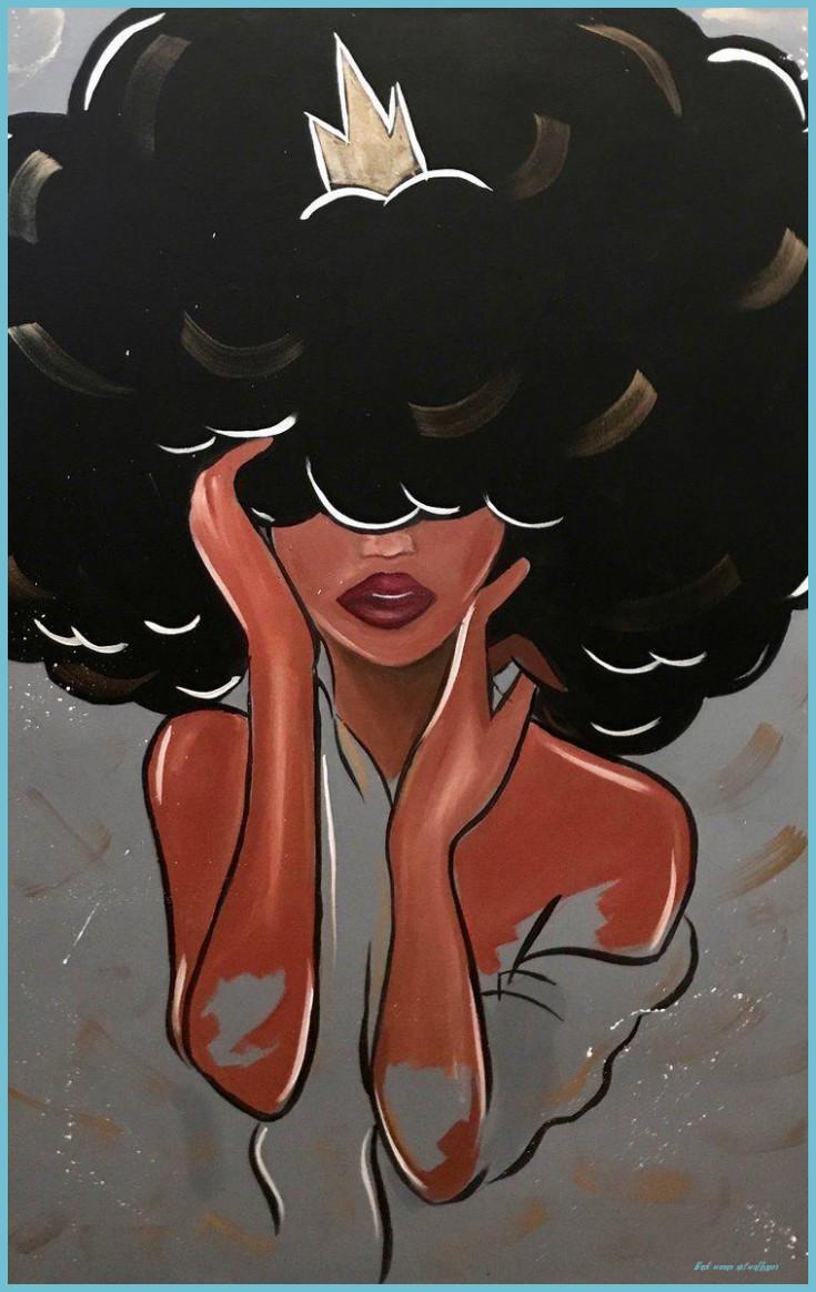 735x1164 Black Women Art Wallpaper Woman Art Wallpaper