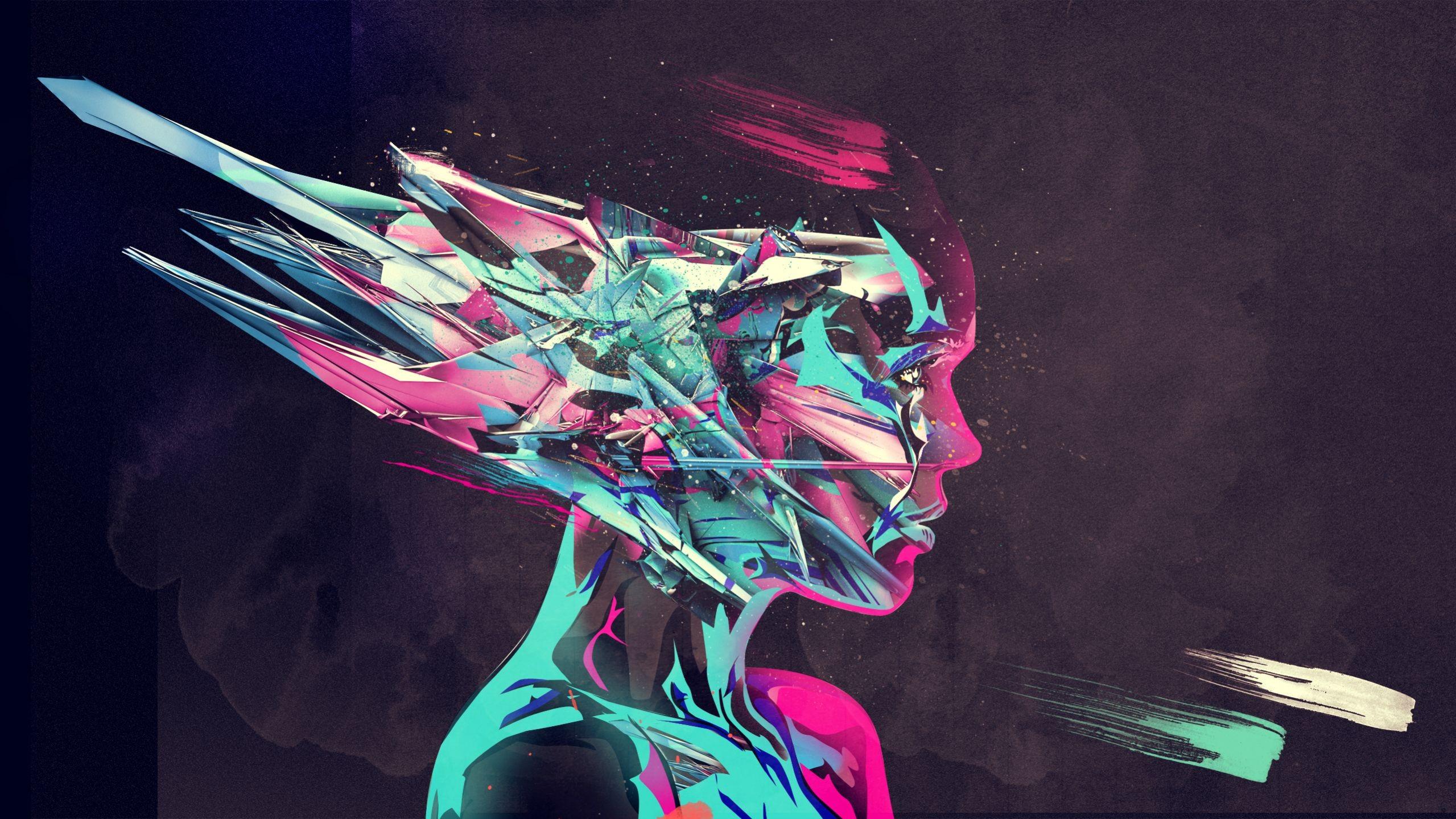 2559x1439 Digital Art Artwork Abstract Women Face Profile 2559x1439 UHD Wallpaper. Walldump HD and UHD Wallpaper