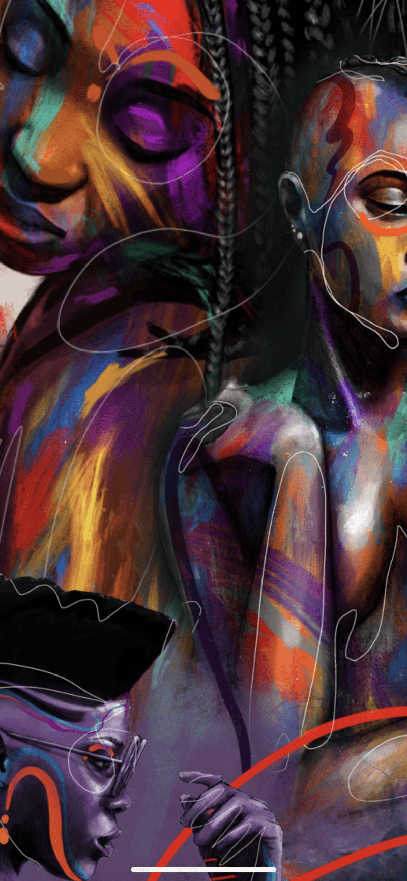 800x1732 WOMEN OF COLORS PHONE WALLPAPER