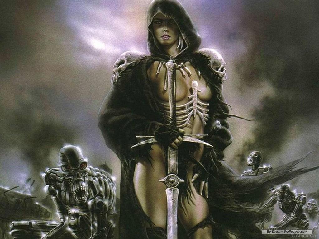 1024x768 Fantasy Women Art Wallpaper