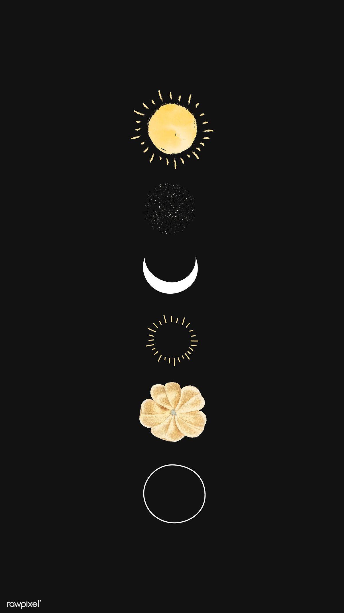 1200x2133 Floral galaxy design mobile phone wallpaper vector / marinemy. Phone wallpaper design, Phone wallpaper boho, Black phone wallpaper