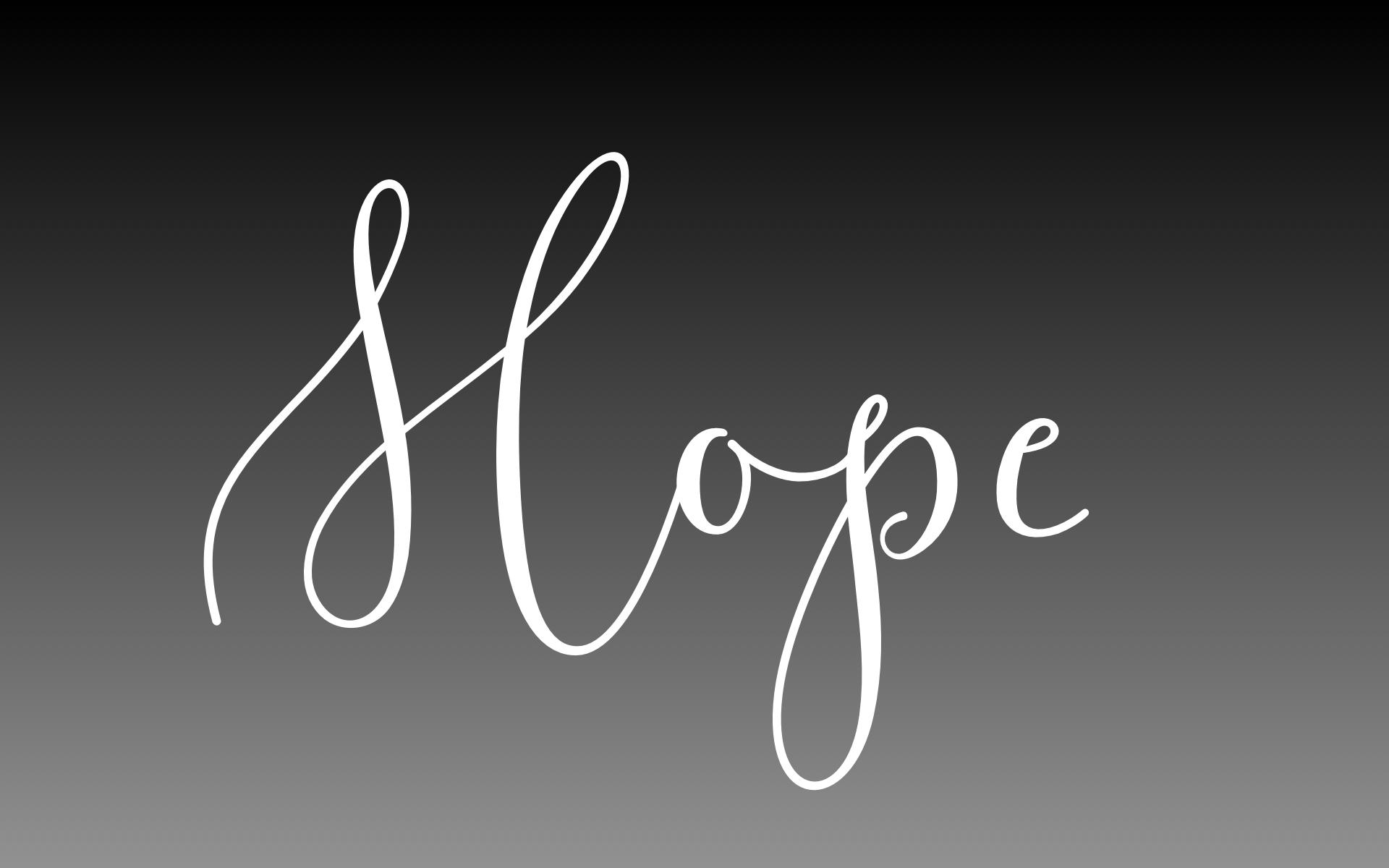 1920x1200 Hope Themed Calligraphy Abstract Letter Design Christian Wallpaper HD In Black