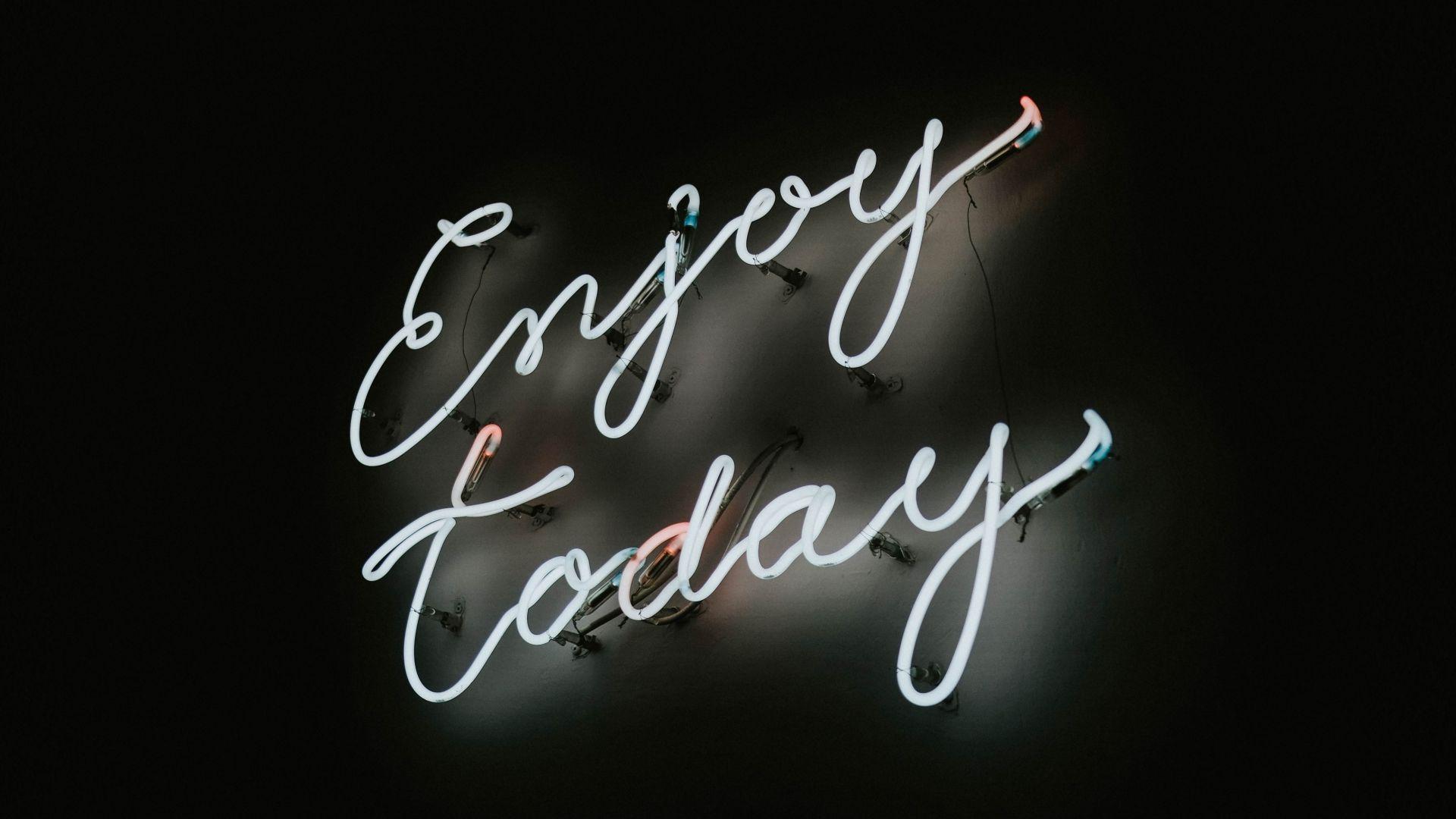 1920x1080 Desktop wallpaper enjoy today, inscription, HD image, picture, background, 5629bb