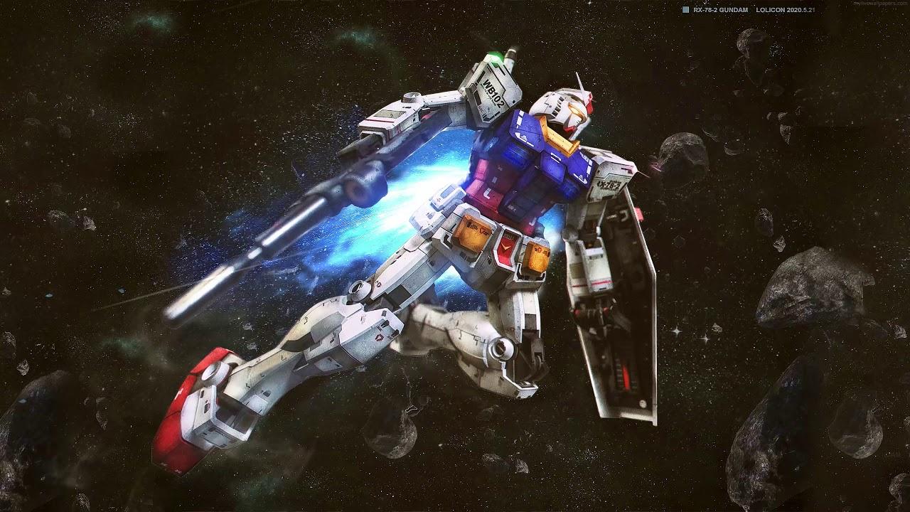 1280x720 RX 78 2 Gundam Space Fight Mobile Suit Gundam Engine Wallpaper