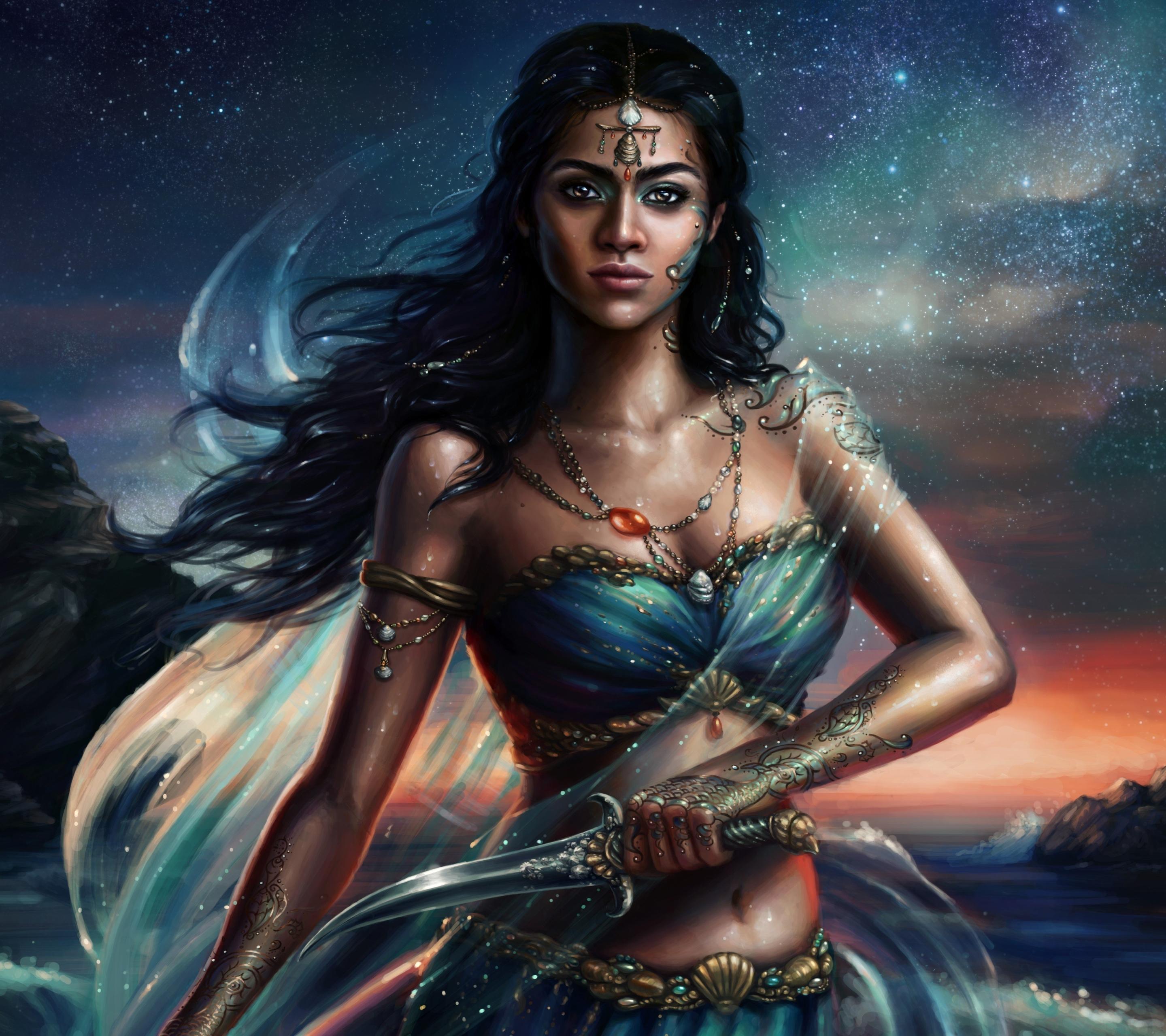 2880x2560 Fantasy Women Warrior (2880x2560) Wallpaper