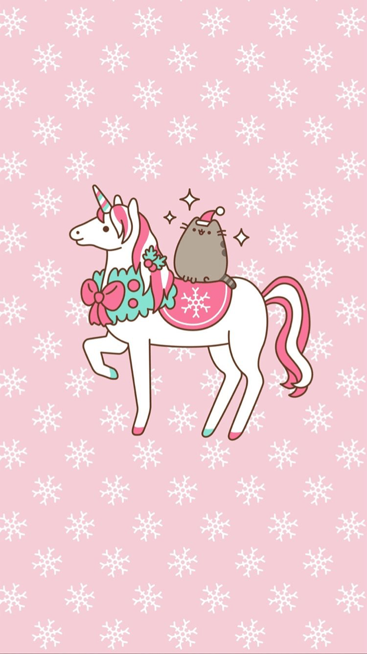 750x1334 Home Screen Unicorn Pusheen Wallpaper