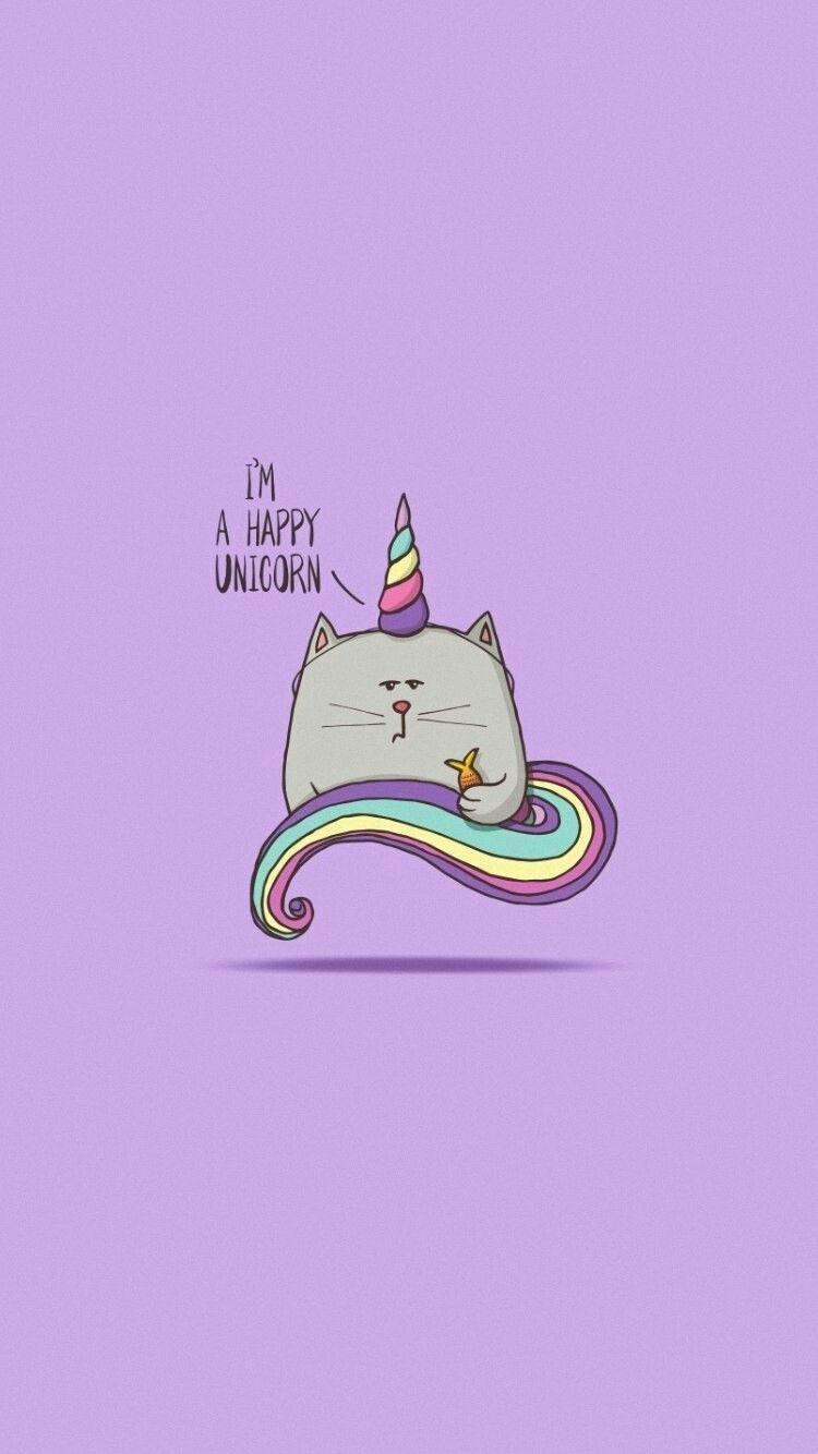 750x1334 Pusheen Unicorn Wallpaper