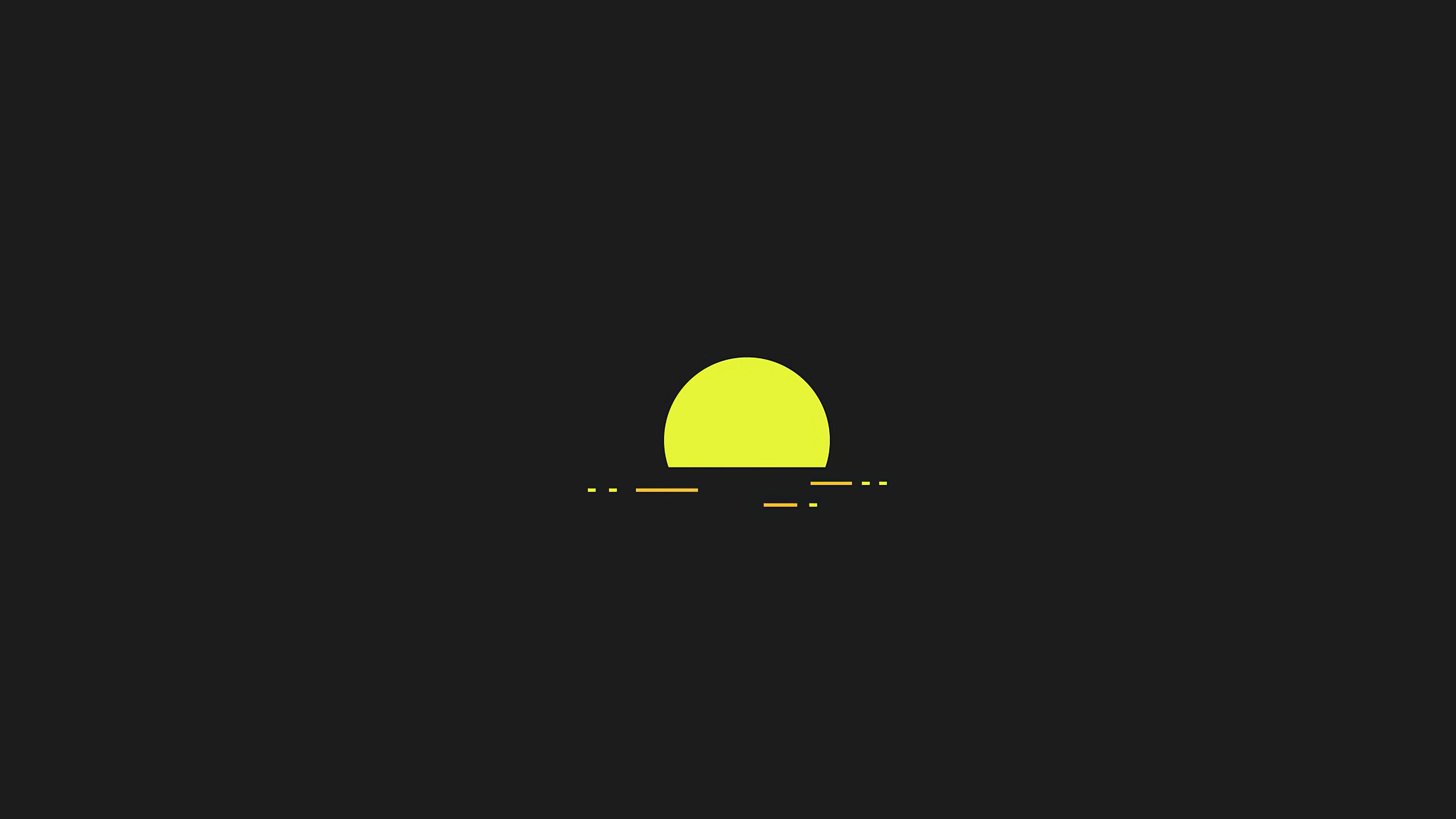 3840x2160 Minimalism Sun 4k 4K Wallpaper, HD Minimalist 4K Wallpaper