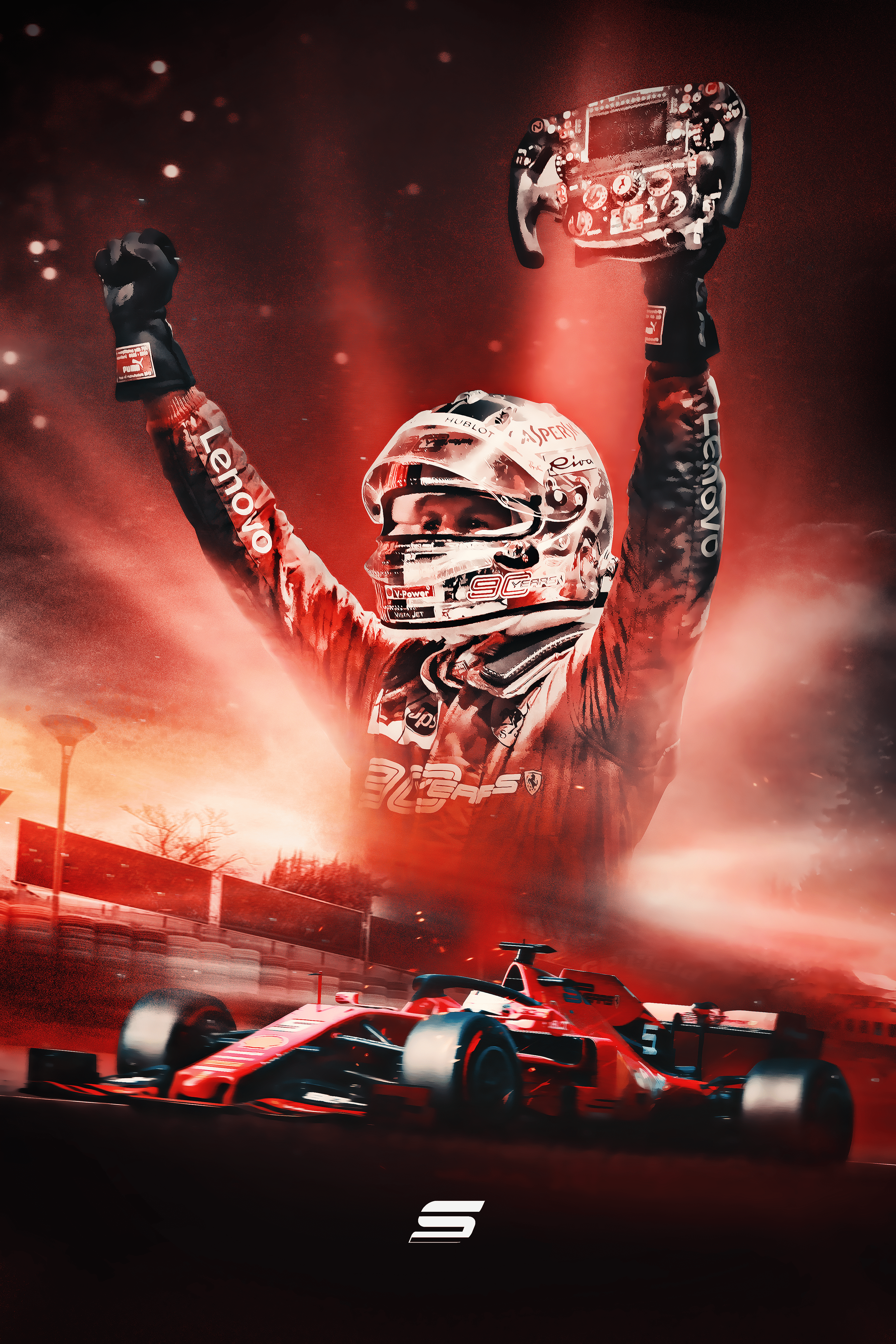 2800x4199 Sevi Graphics: Sebastian Vettel 2019 Wallpaper (Mobile)