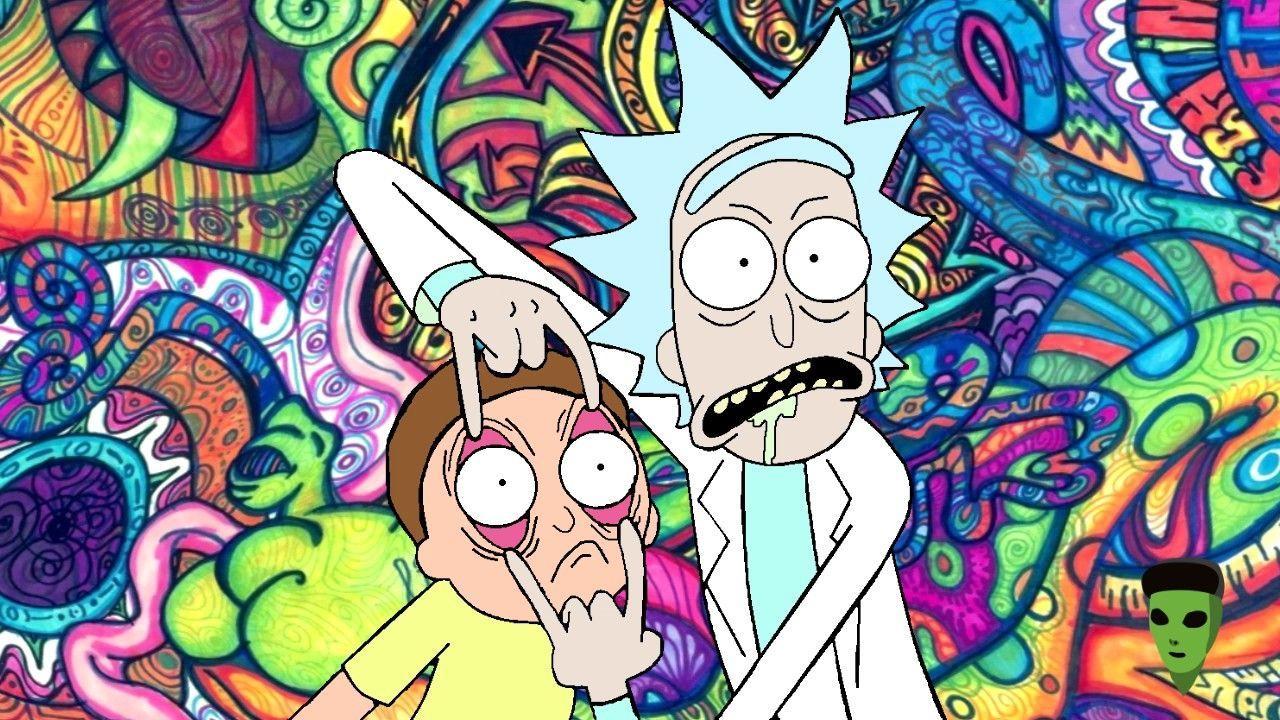 1280x720 Psychedelic Rick And Morty Wallpaper