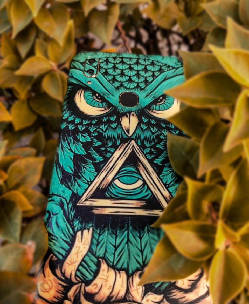 960x1171 Green Trippy Owl