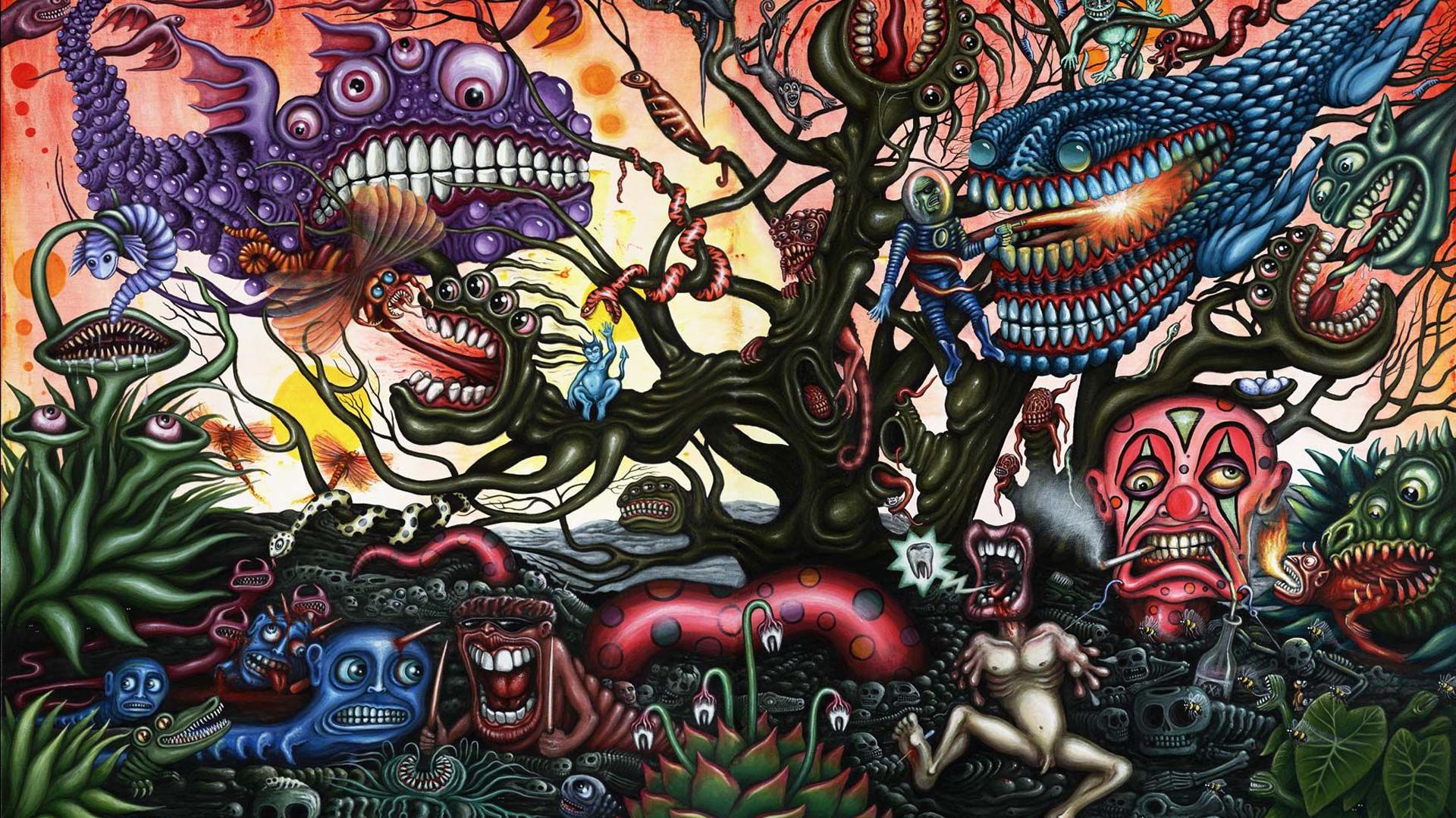 1920x1080 Psychedelic Dark Monster HD Trippy Wallpaper