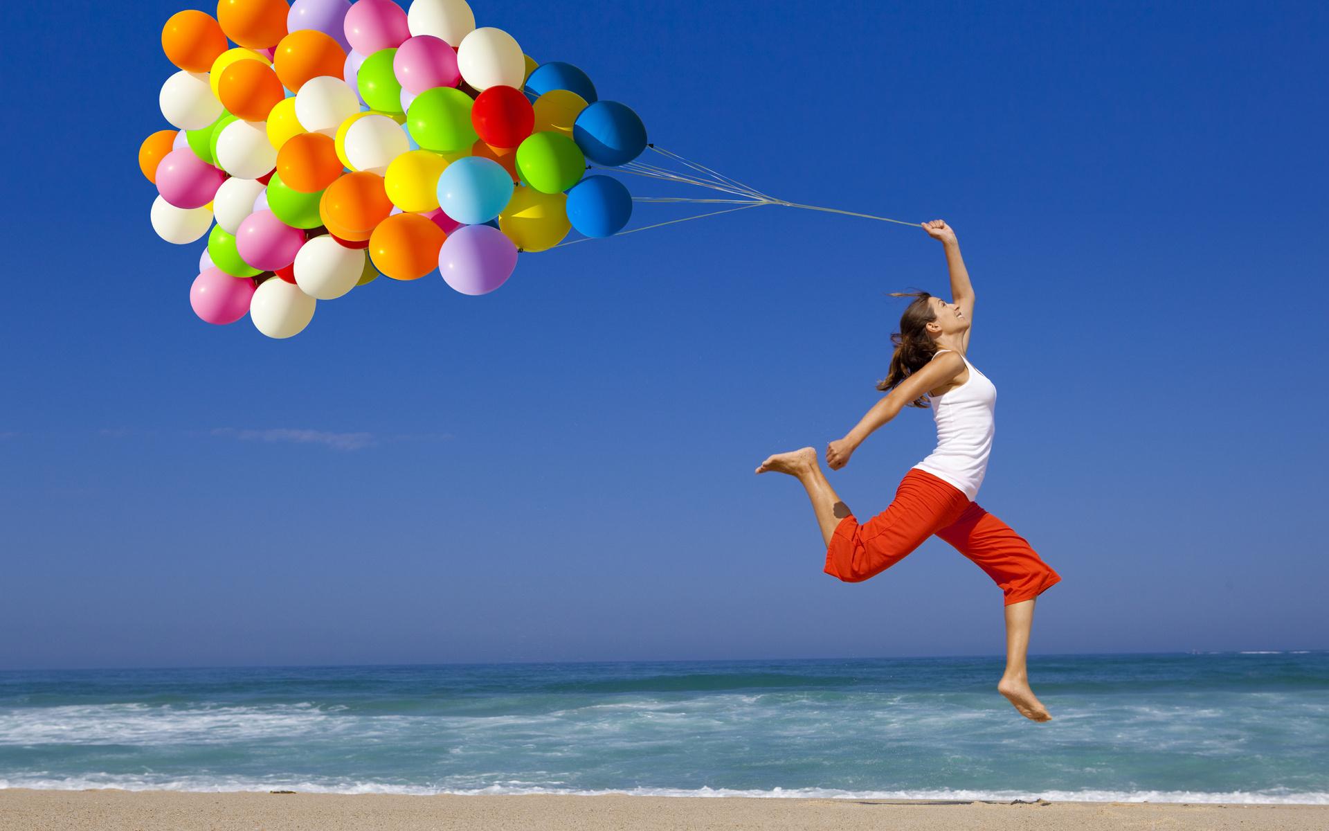 1920x1200 Flying with the colorful balloons summer holiday