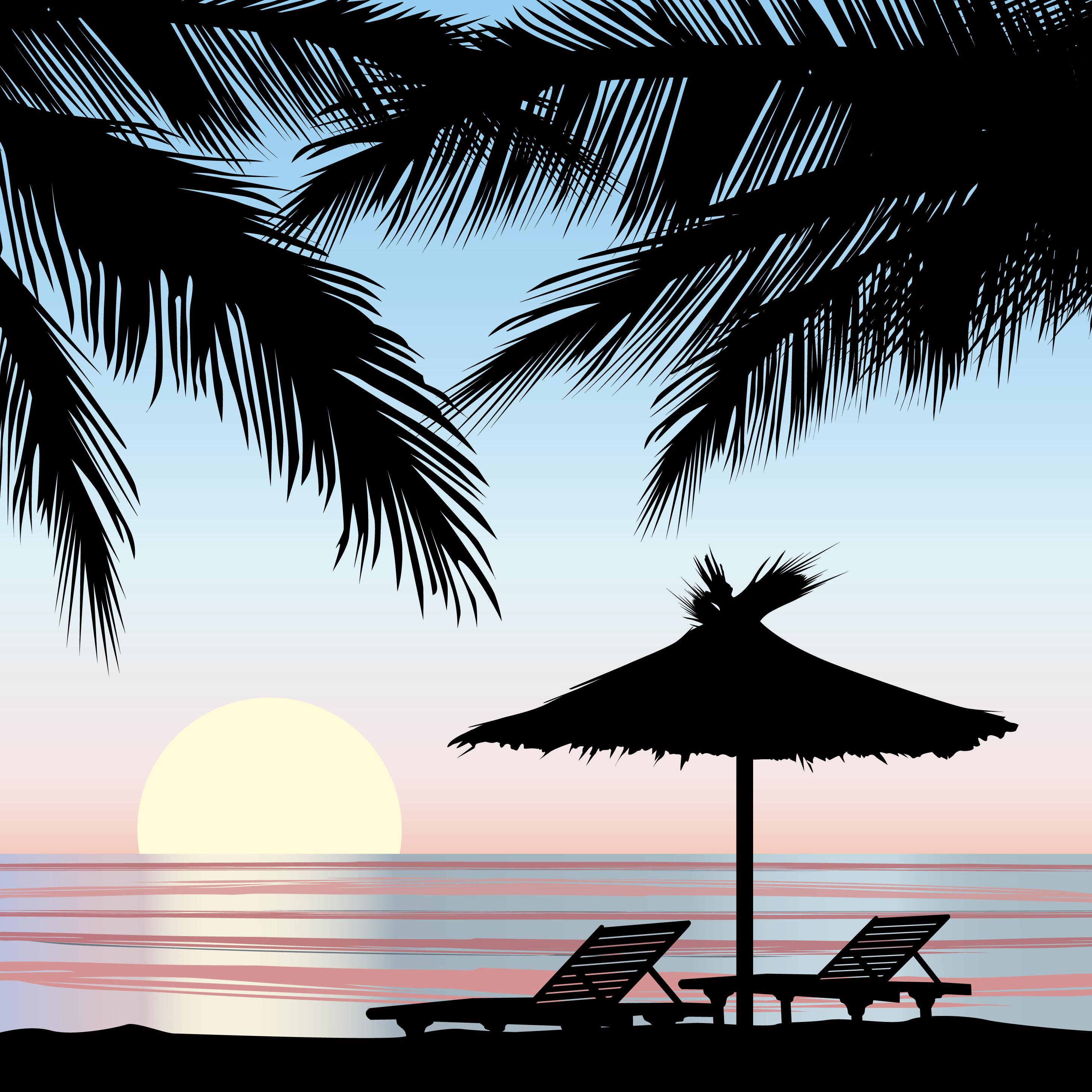2900x2900 Summer holidays background. Seaside View. Beach resort wallpaper