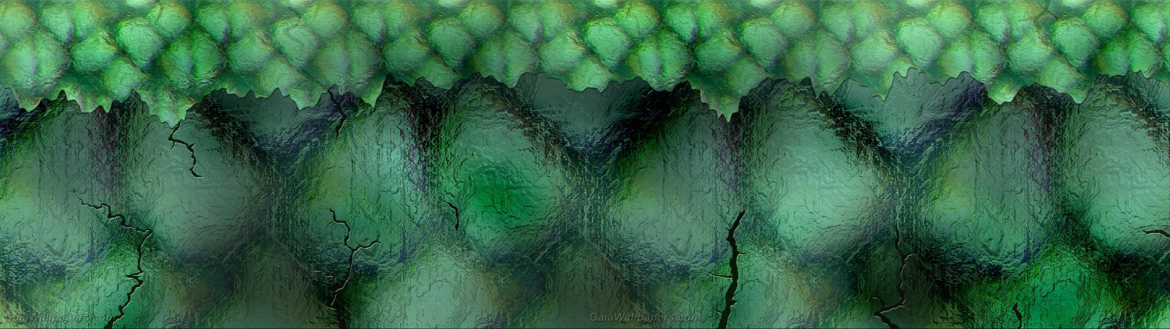 3840x1080 Abstract wall of green slime wallpaper 3840x1080 Desktop Wallpaper