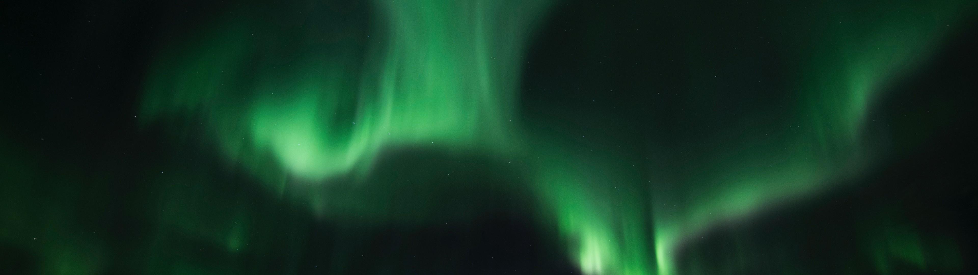 3840x1080 Download 3840x1080 Aurora, Mountains, Scenic, Northern Lights Wallpaper
