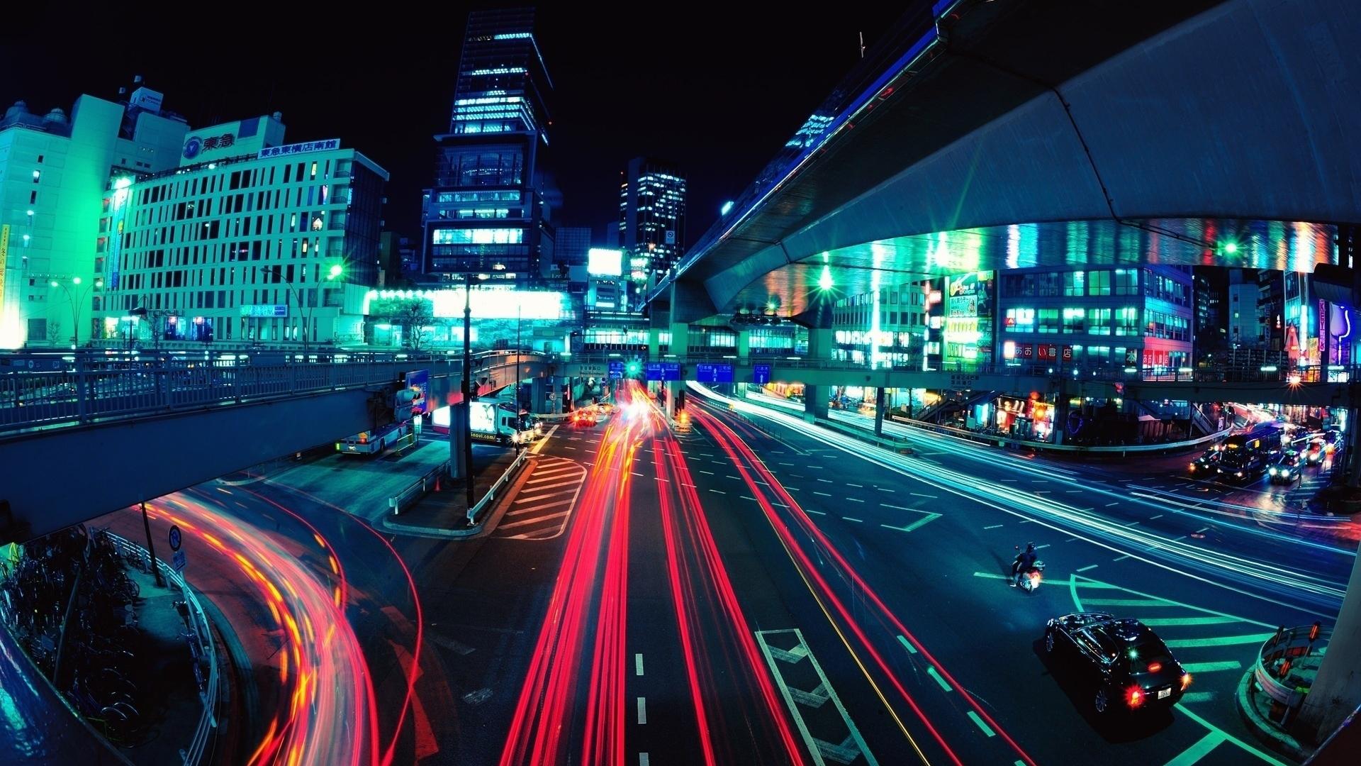 1920x1080 City, Light, Night, Photography, Timelapse HD Wallpaper & Background • 35925 • Wallur