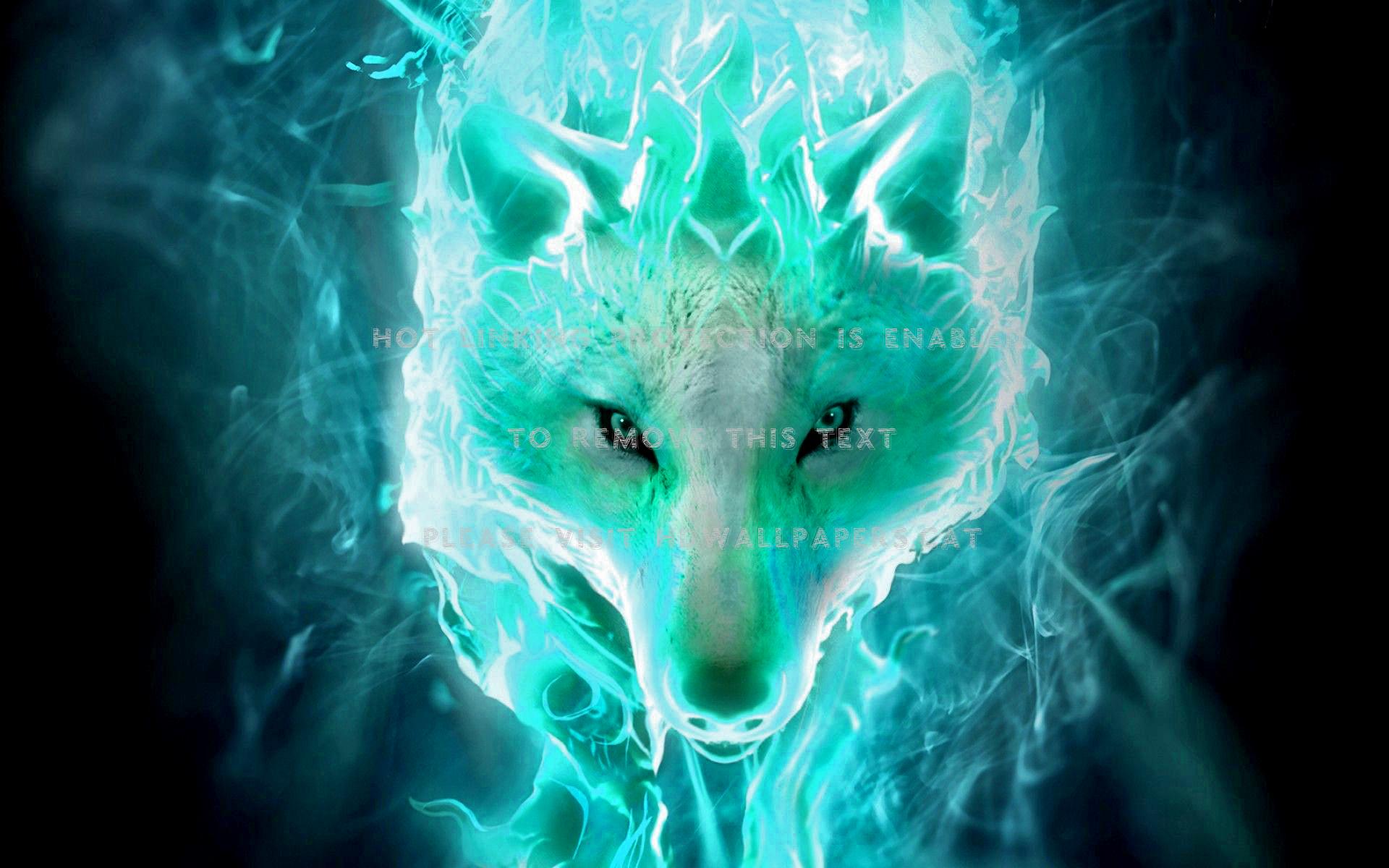 1920x1200 ghost wolf magic dark fantasy abstract