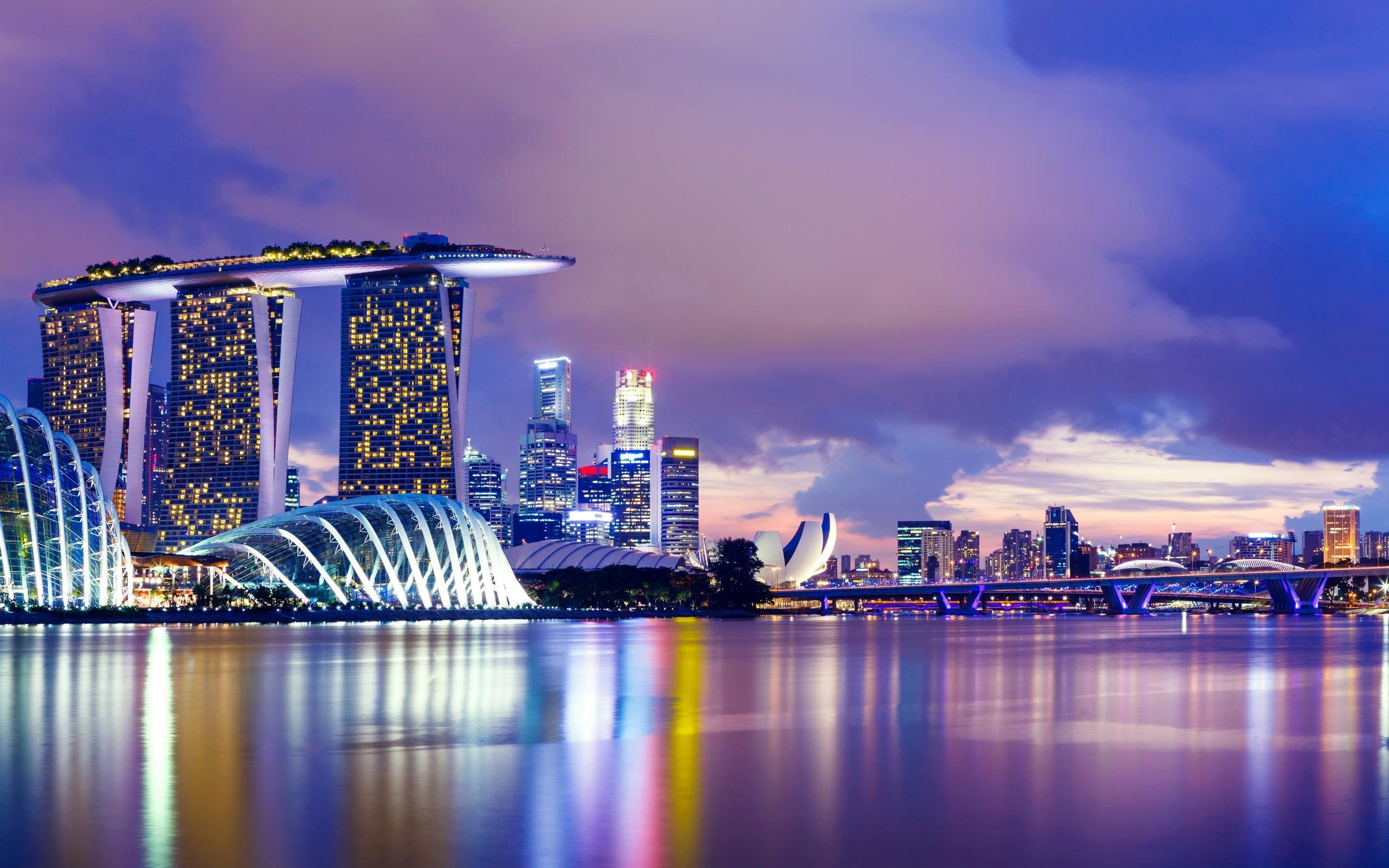 2560x1600 Singapore City Skyline HD Photo Wallpaper