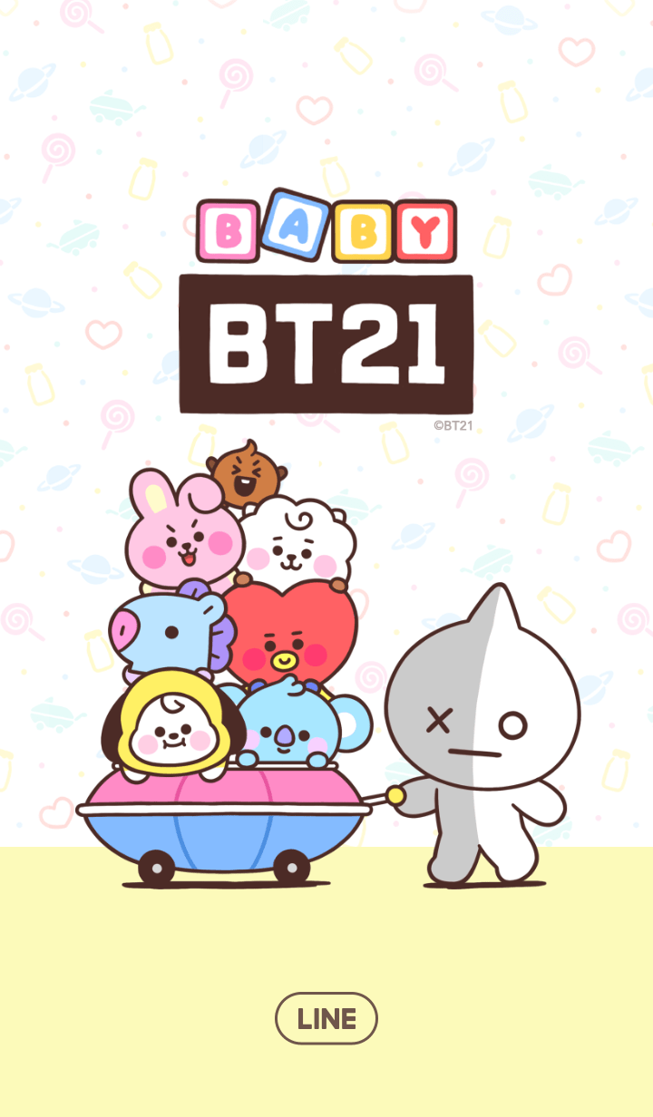 720x1232 BT21: Cuddly Babies. Line Wallpaper. Ilustrasi lucu, Wallpaper lucu, Kartun